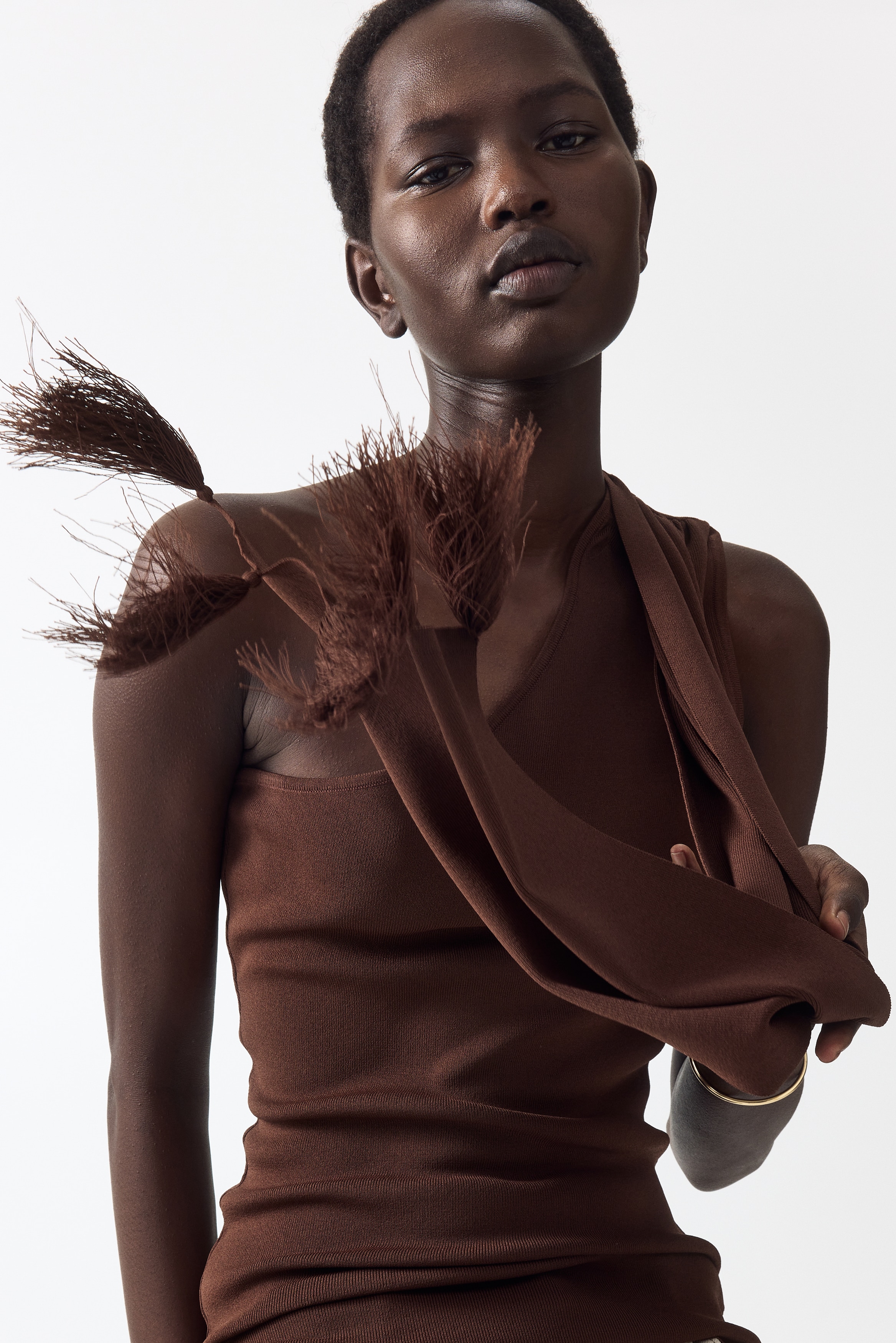 One-Shoulder Scarf-Detail Knit Top from H&M - $49.99