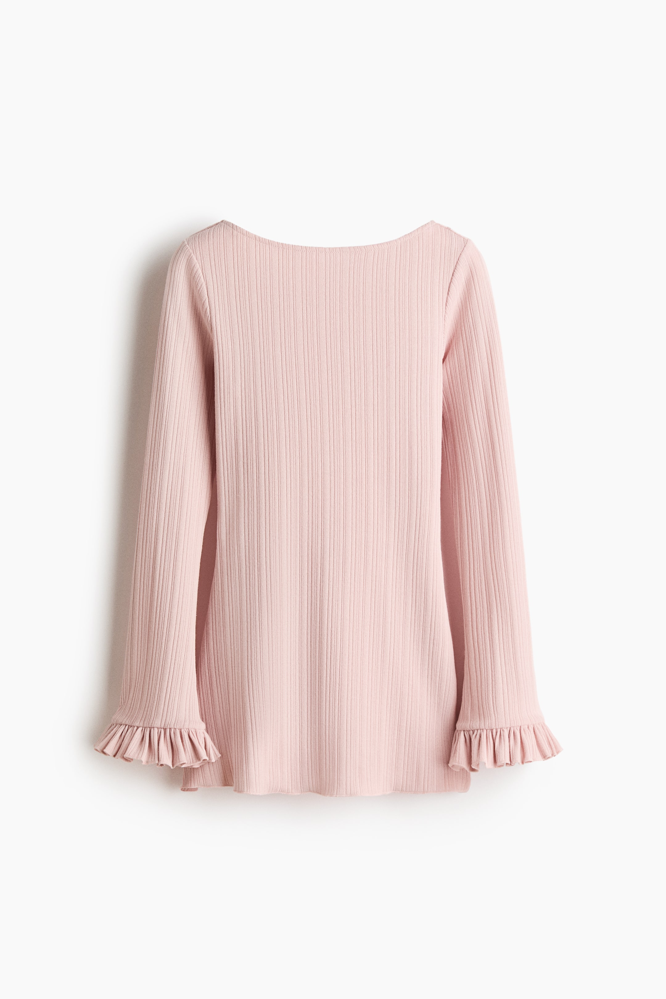 View larger image: Long rib-knit top - Light pink - Ladies | H&M IE 1