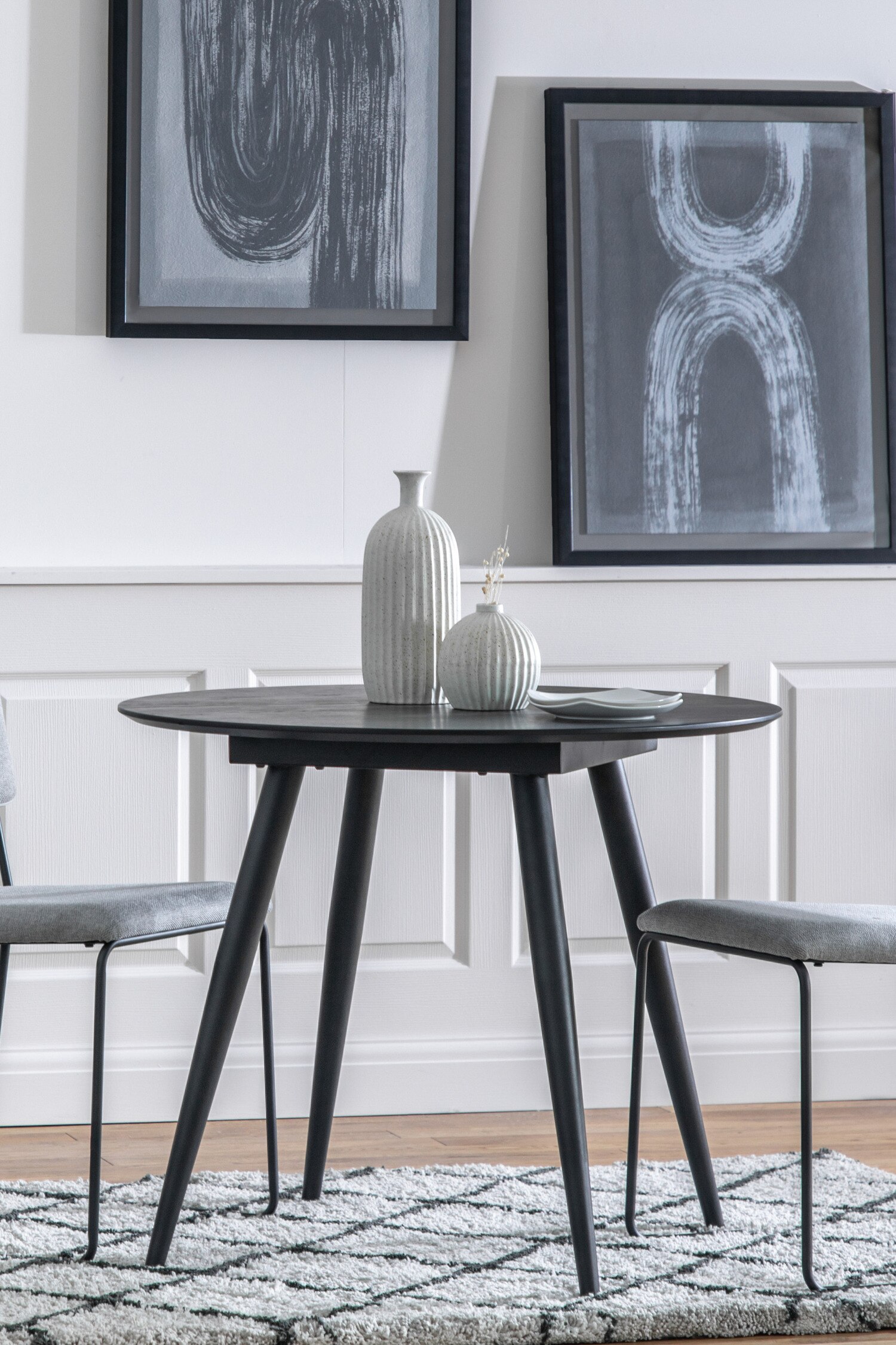 Wood Veneer Round Dining Table