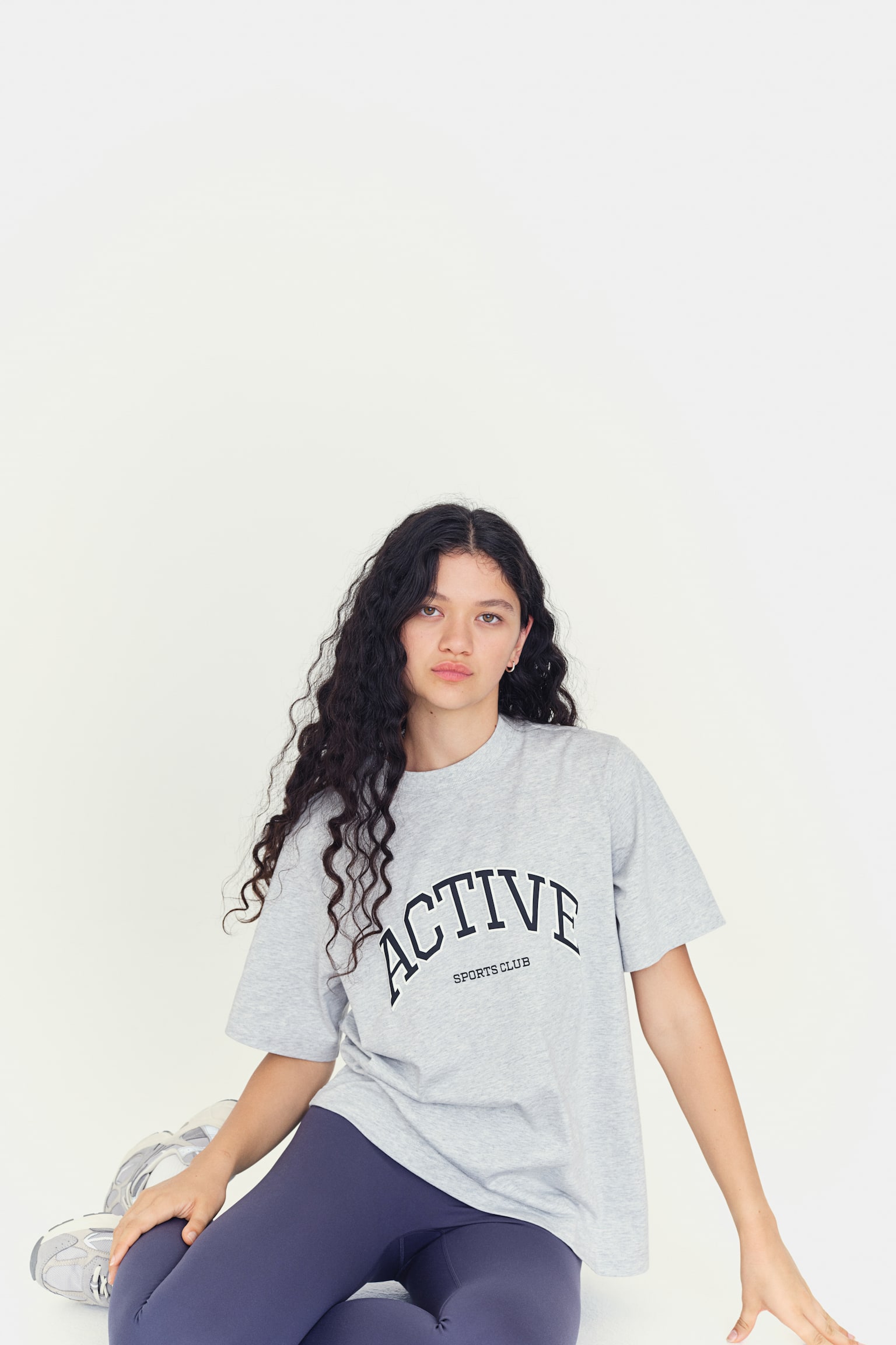 Sports top in DryMove™ - Grey marl/Active/White/Active - 5