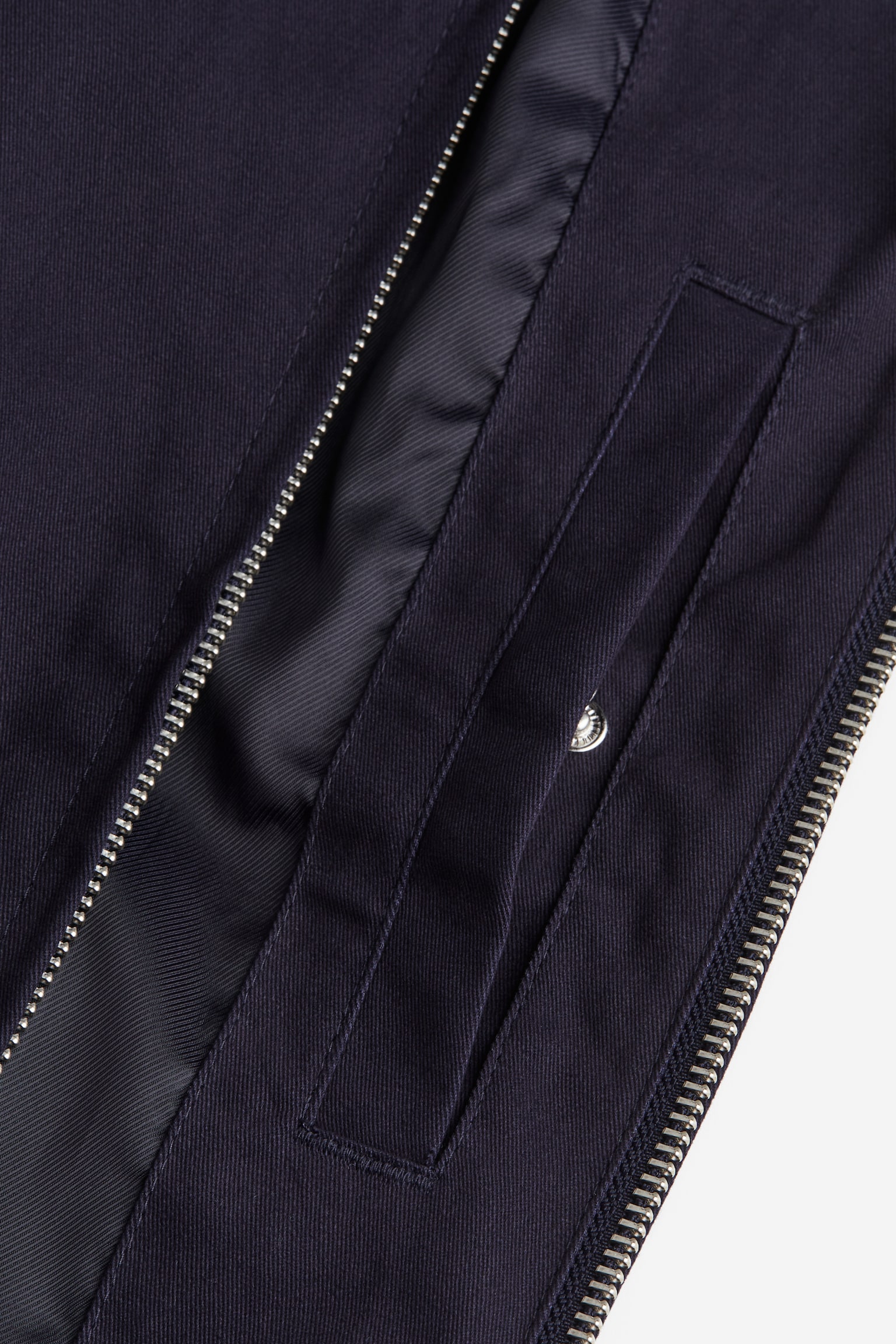 Regular Fit Twill Jacket - Navy blue/Light grey - 5