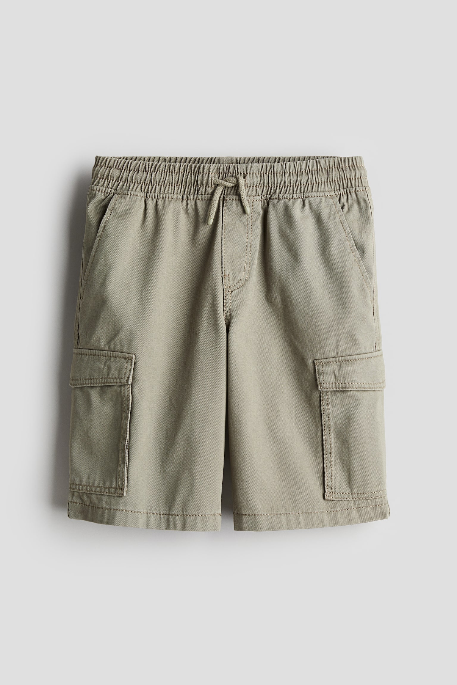 Twill cargo shorts - Khaki green/Dark beige/Black/Khaki green/Natural white - 1