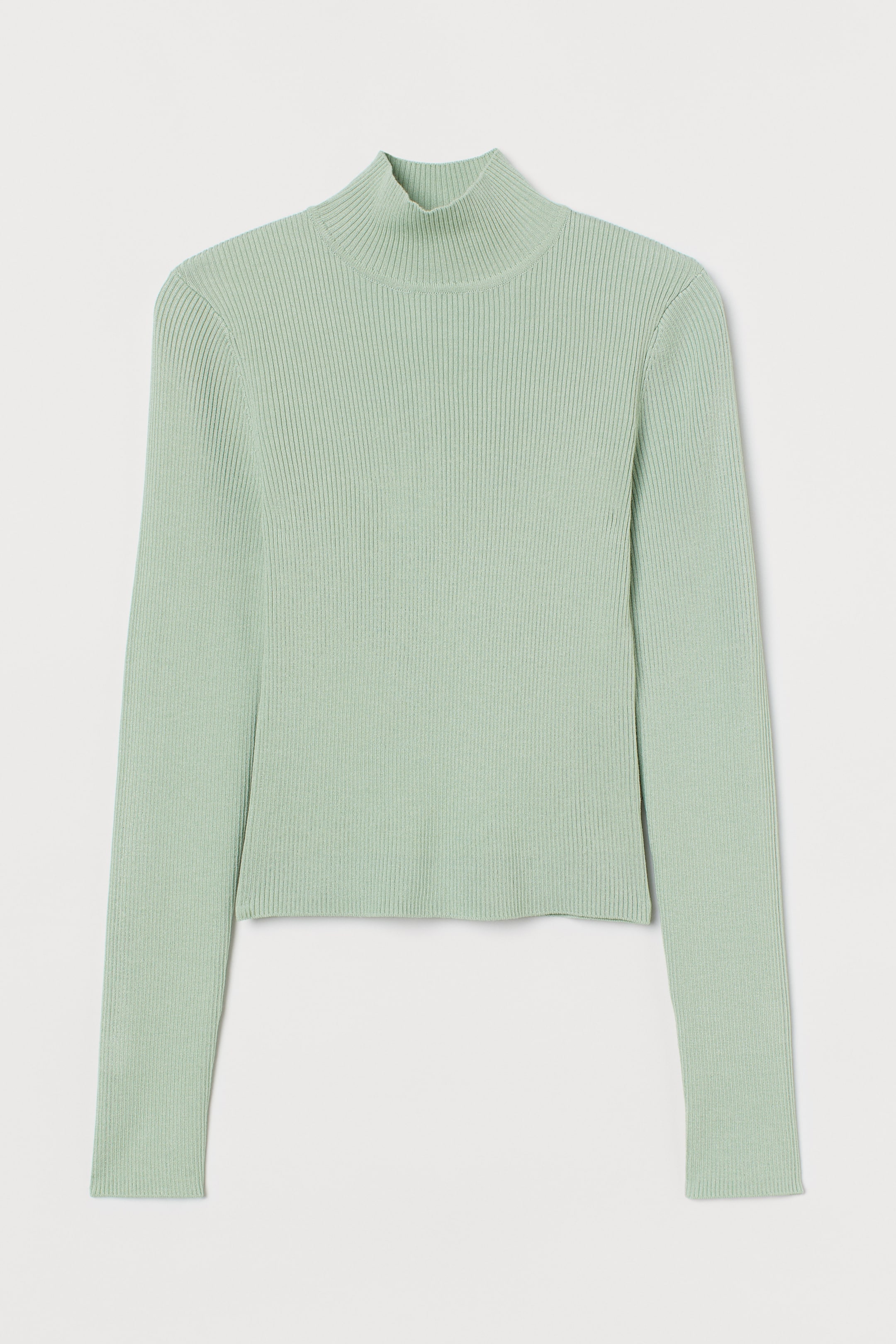Maglia lupetto a coste Verde menta DONNA H&M CH