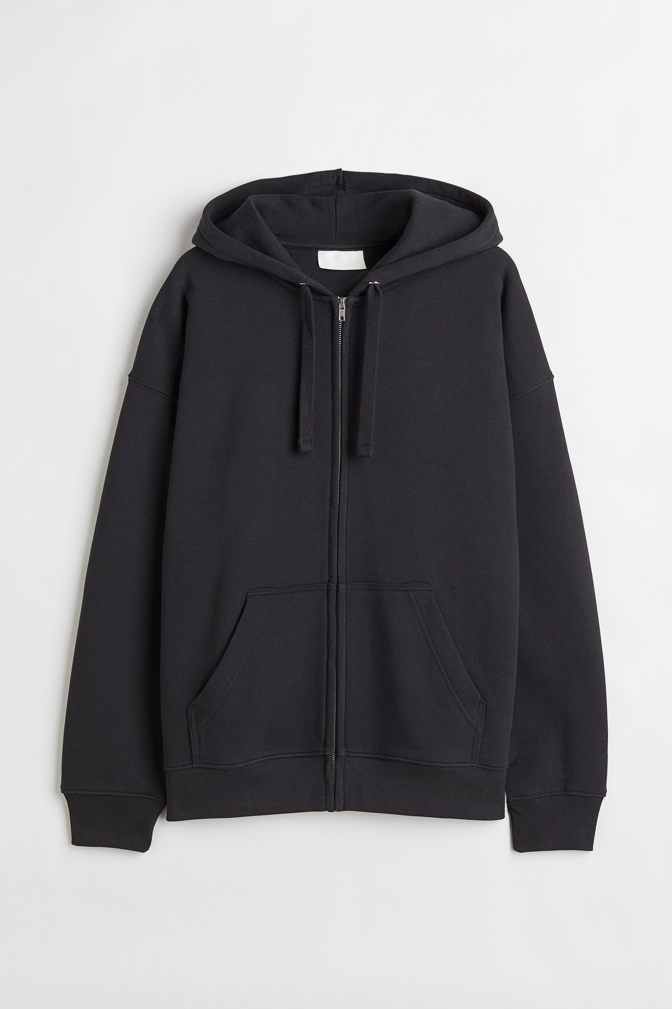 View larger image: Oversized Fit Cotton zip-through hoodie - Black - Men | H&M 1