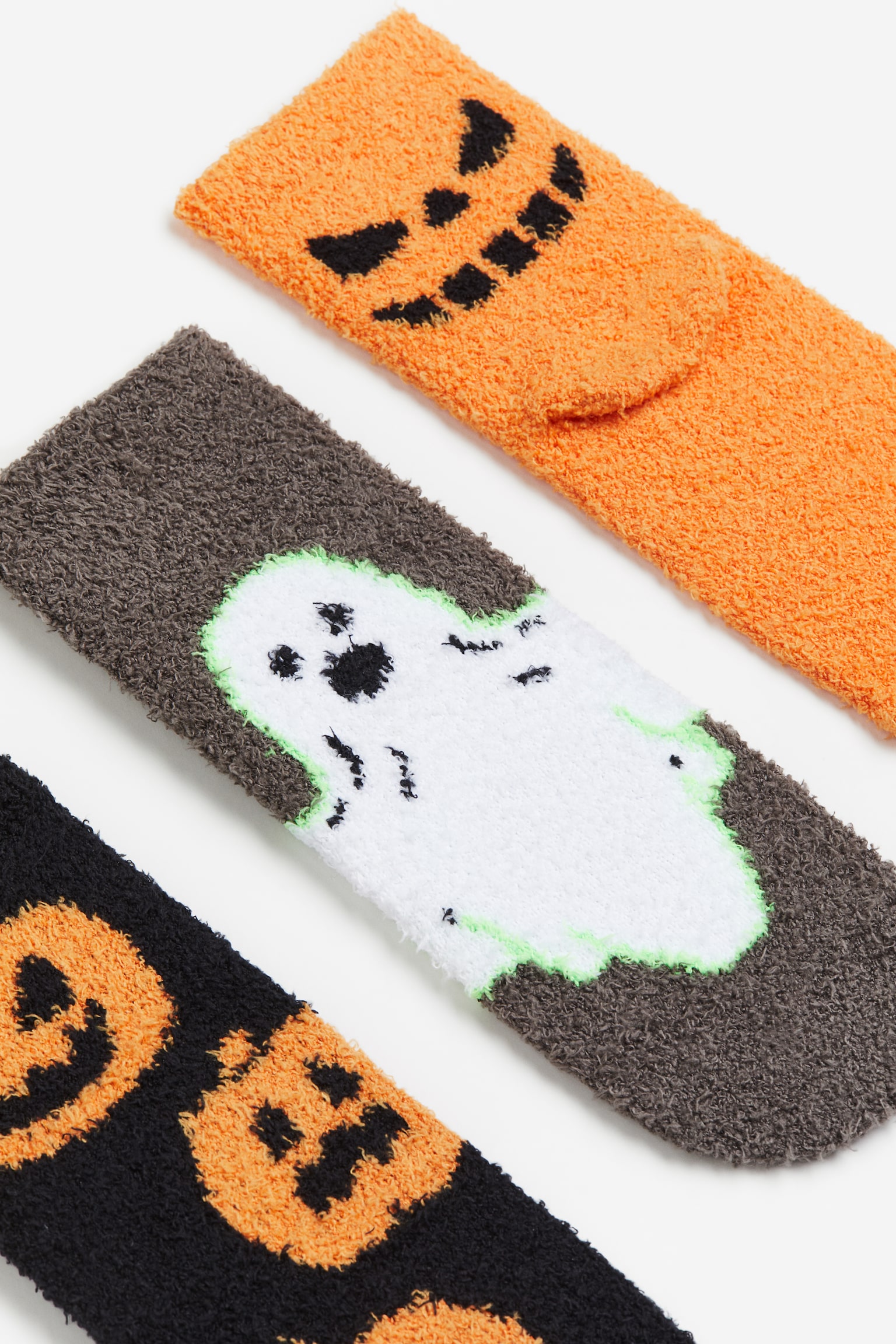 3-pack chenille socks - Orange/Pumpkins - 2