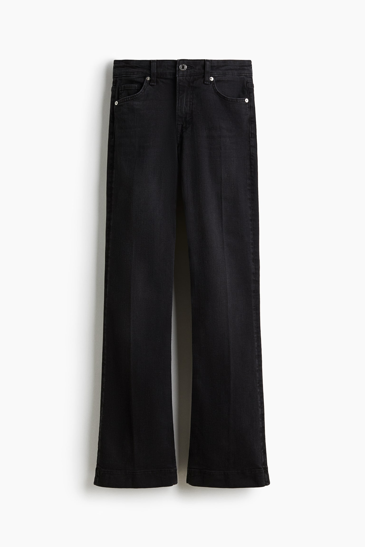Женские джинсы H&M Bootcut Regular, цвет: Чёрный