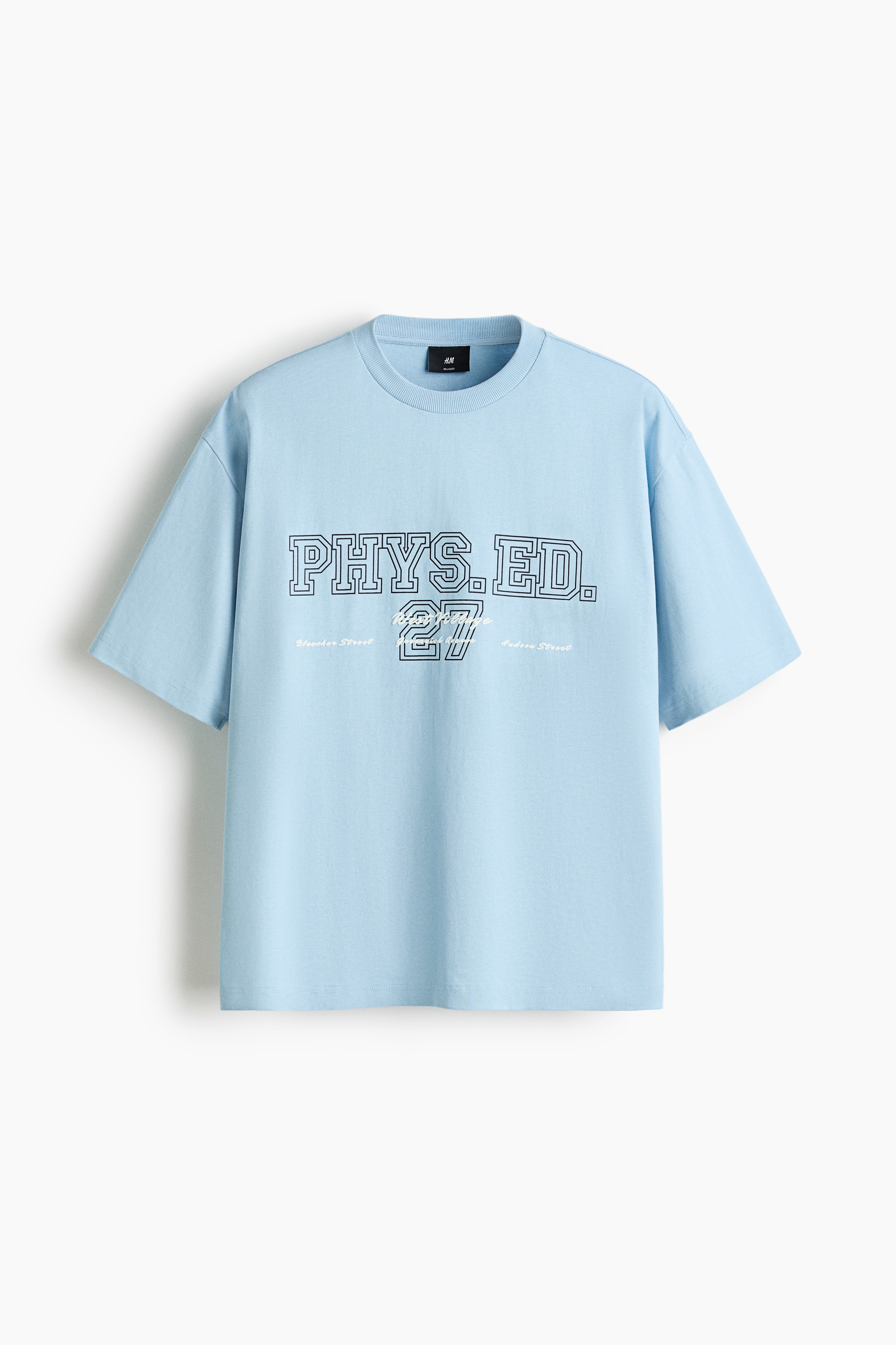 Relaxed-Fit Printed Cotton T-Shirt - Light blue/Phys. Ed./Dark red/Sports Archive