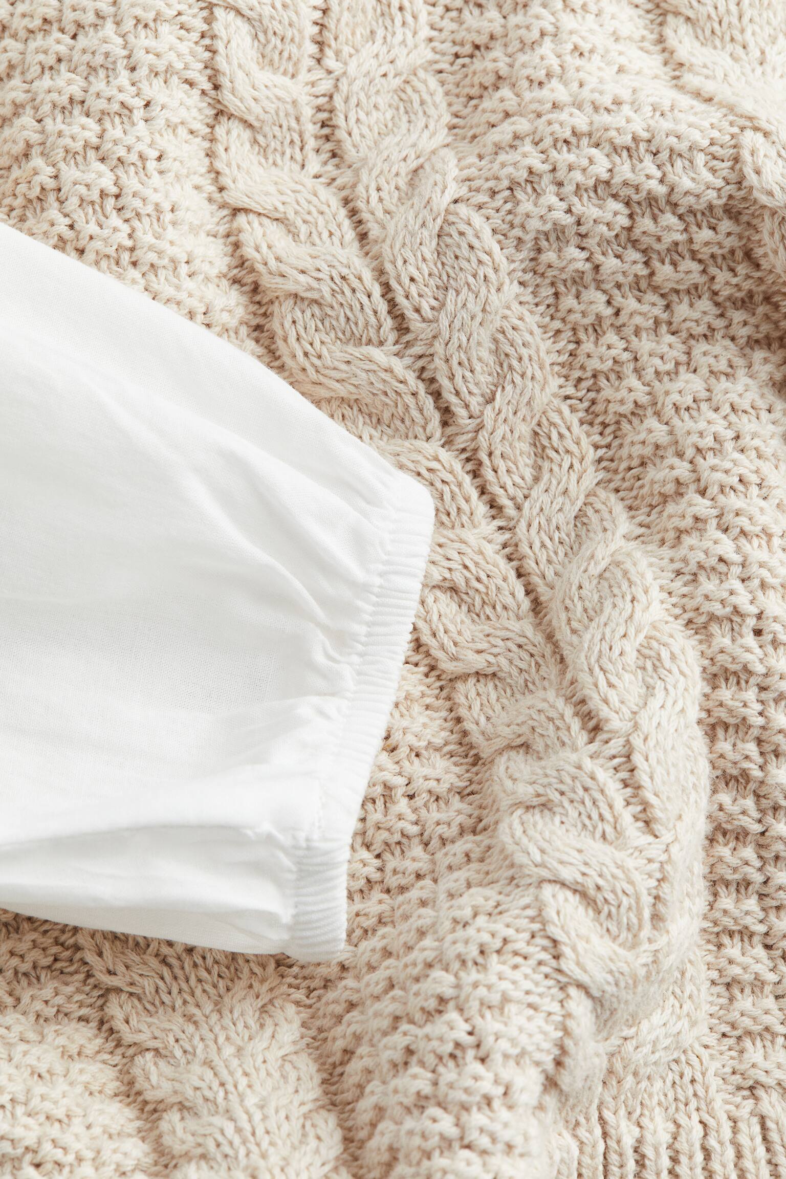 2-piece Set - Light beige/White - 2