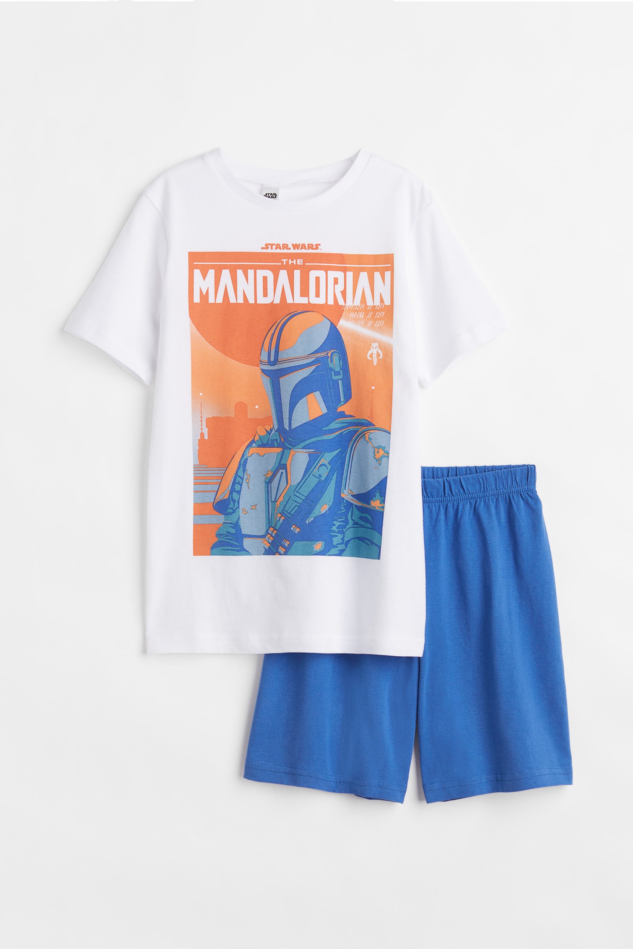 Prikaži veću sliku: Pidžama – majica i šorts - Bela/The Mandalorian - Kids | H&M RS 1