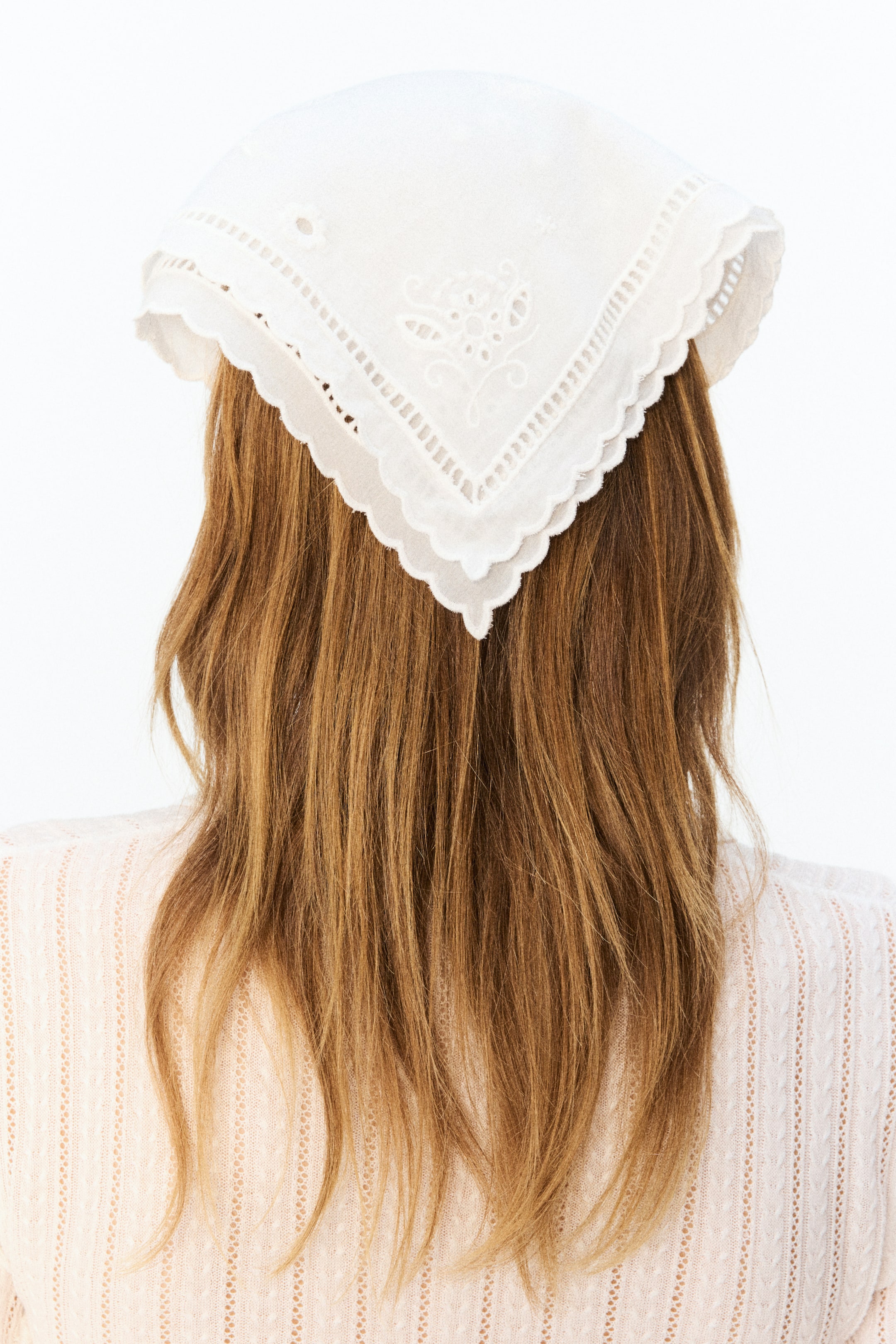 Eyelet-Embroidered Scarf
