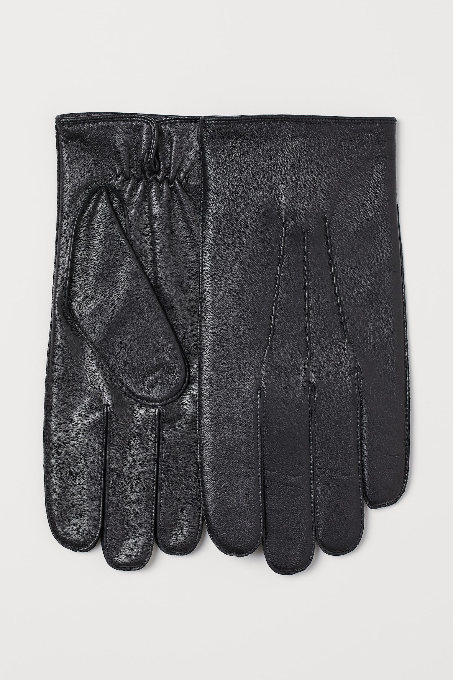 Leather gloves - Black - 2