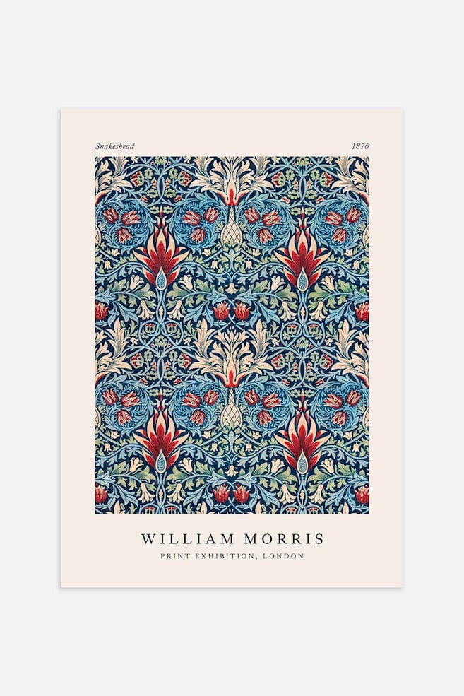 Snakeshead By William Morris Poster - Beige/violet/rouge - 1
