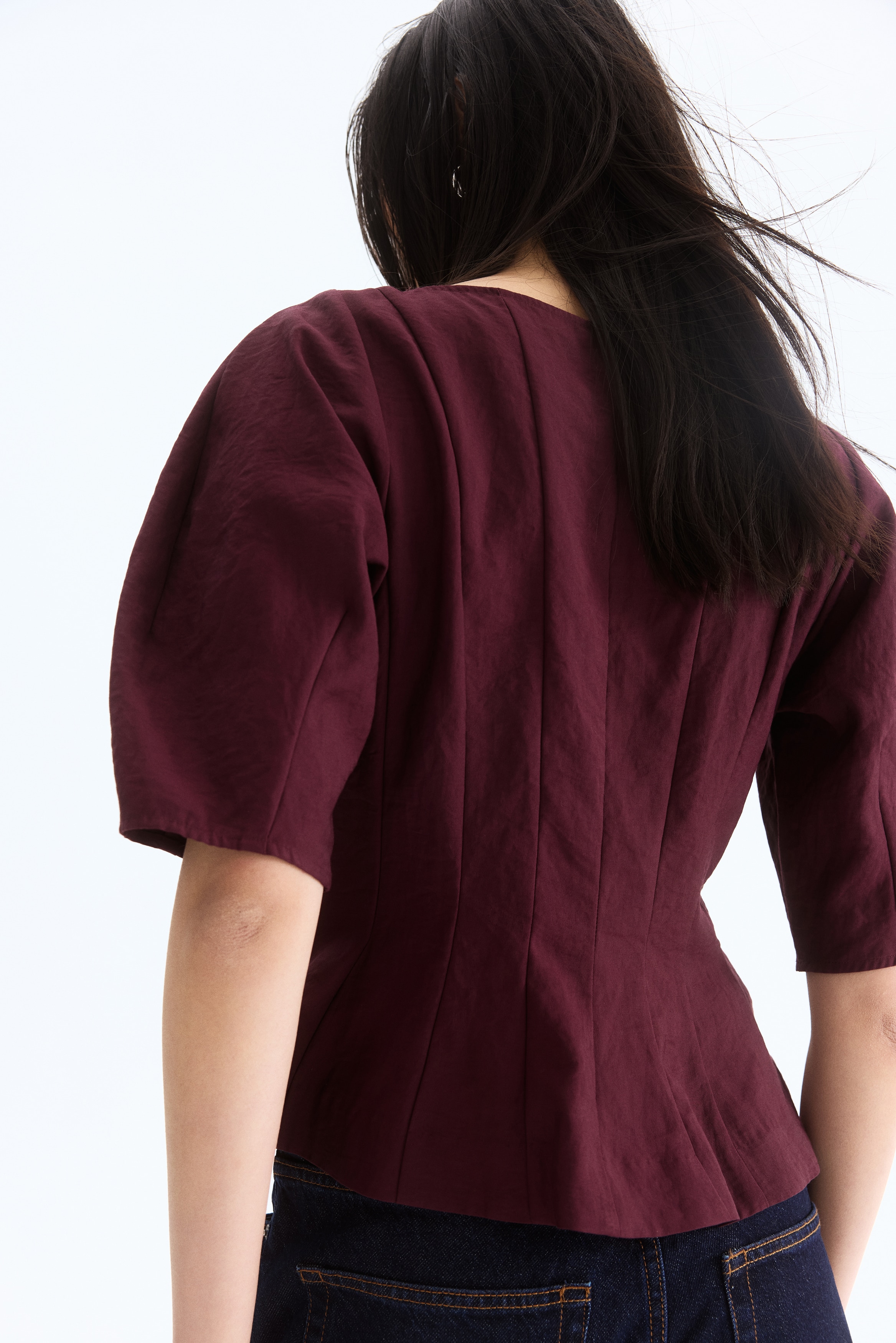 Scoop-neck blouse