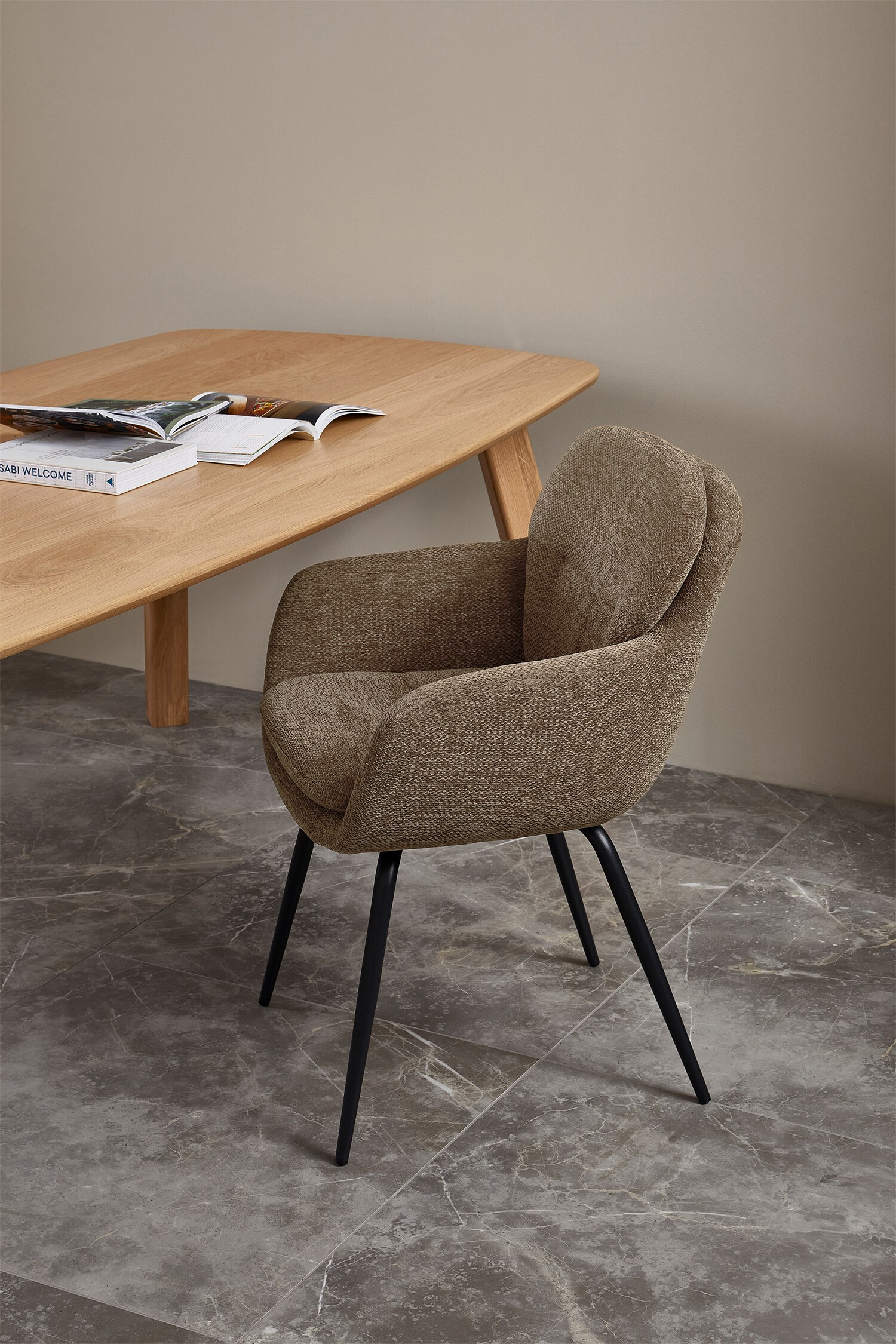 Runa Chaise De Salle À Manger - Set De 2 - Naturel/Marron/Marron