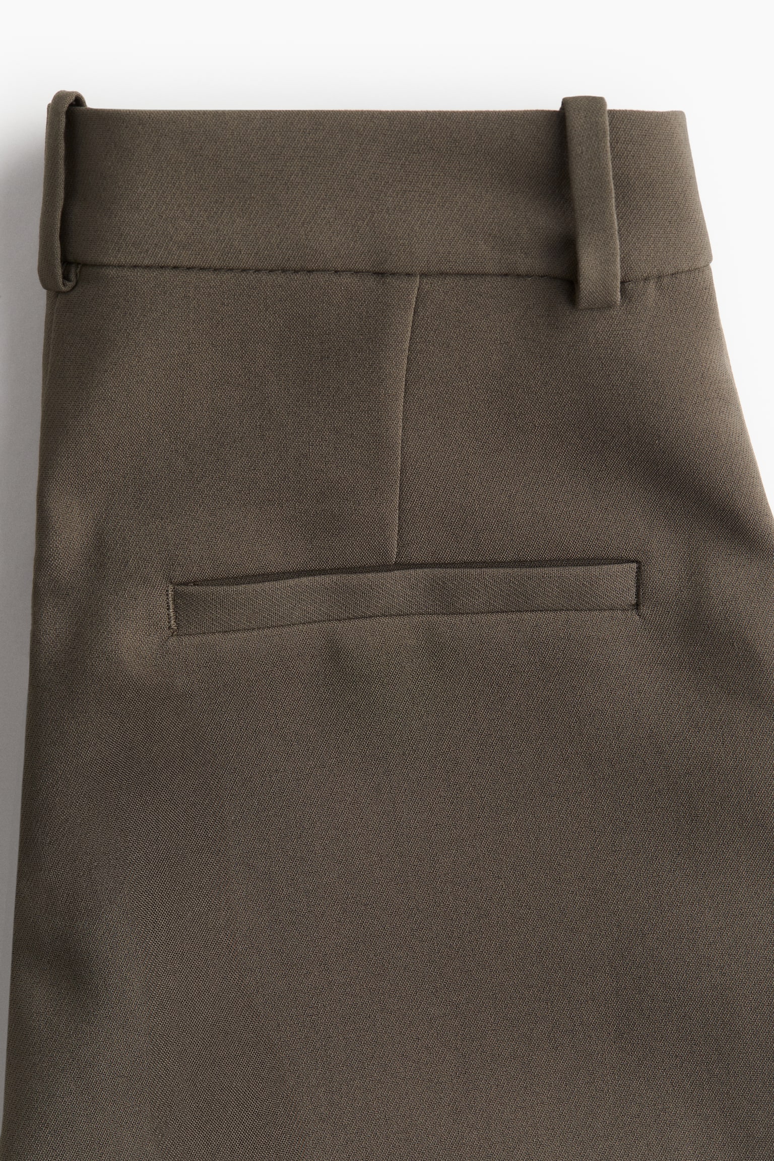 Tapered tailored trousers - Dark khaki green/Black/Dark beige - 6