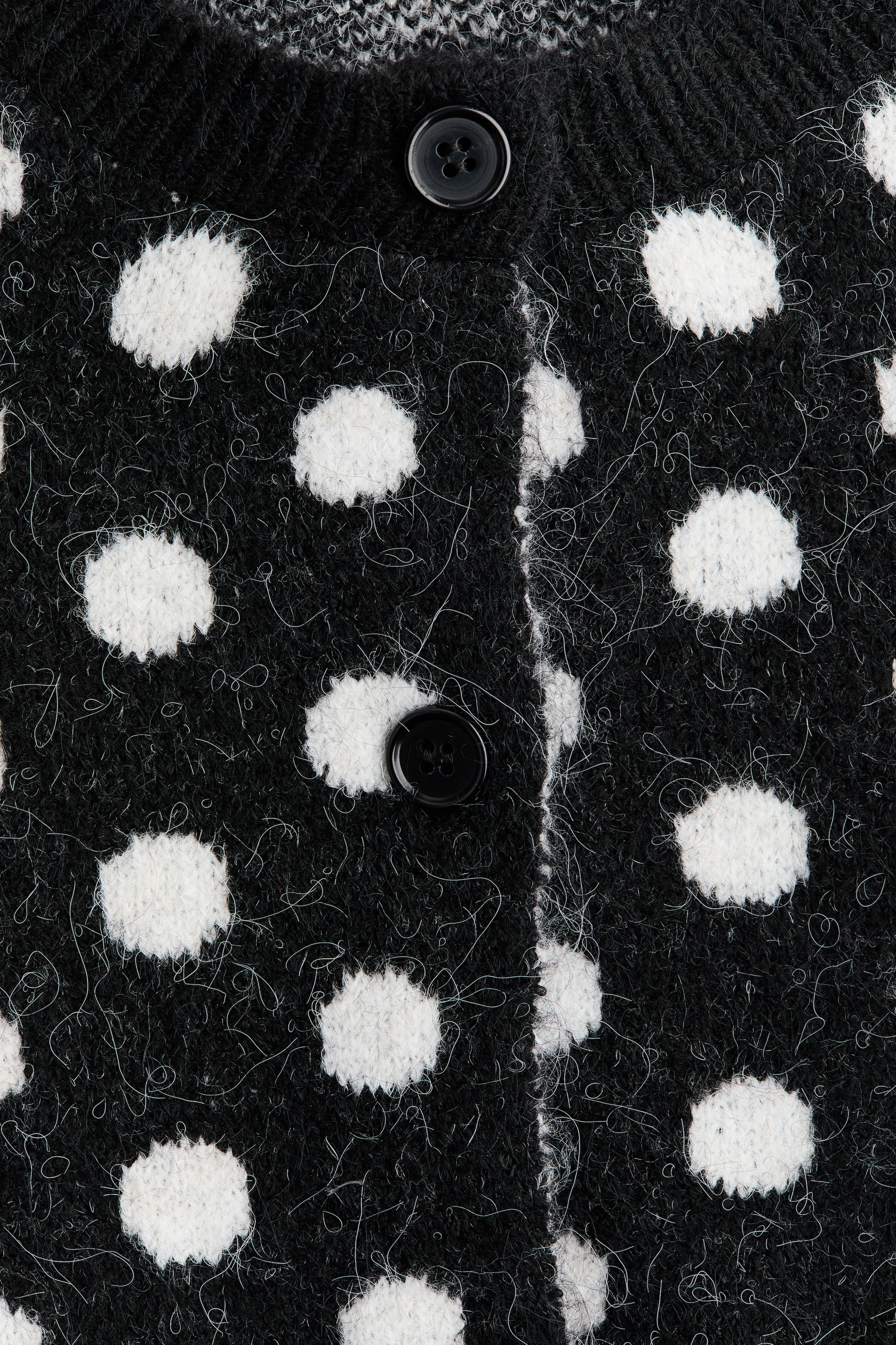 Voir une image plus grande: Chandail en tricot jacquard - Noir/pois - FEMME | H&M CA 2