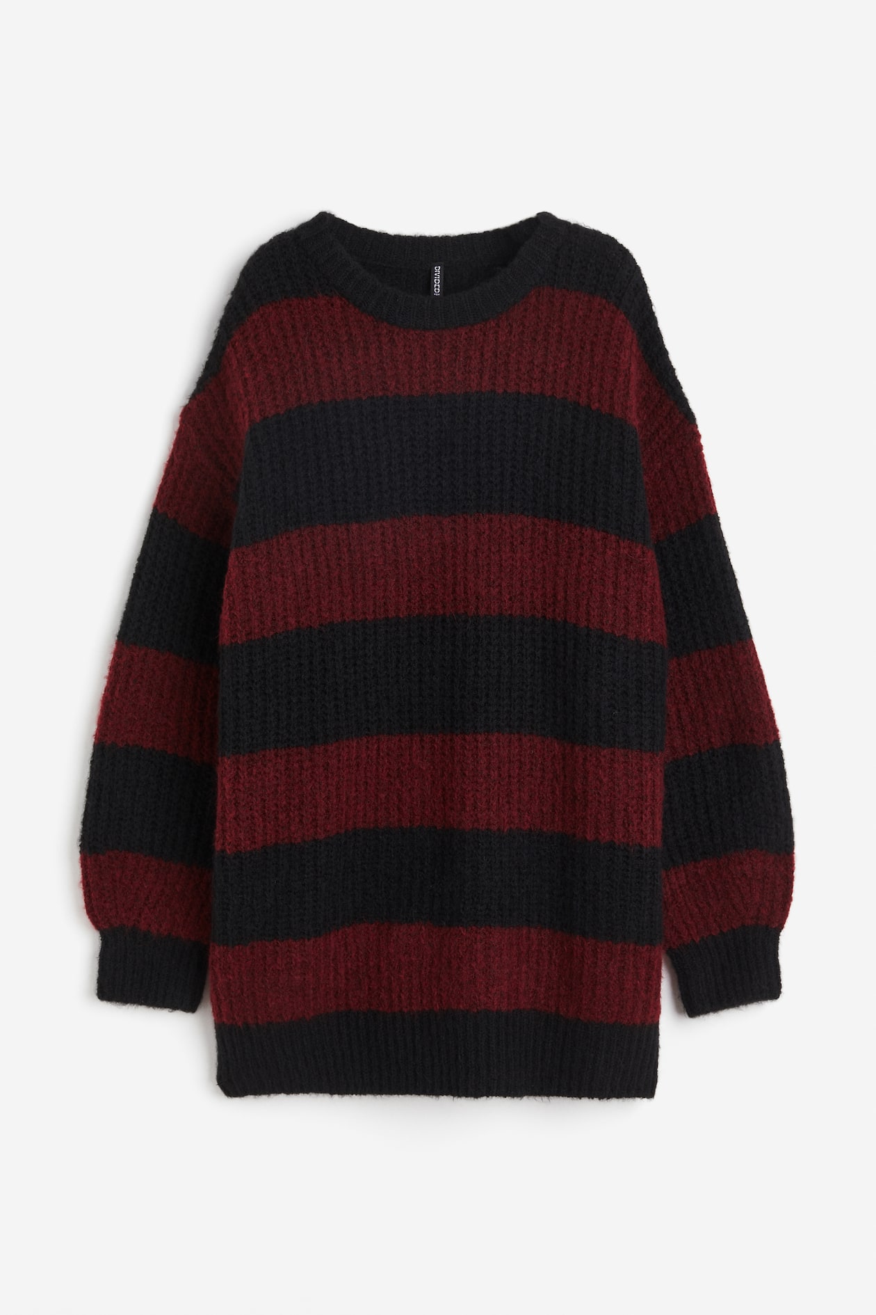 Knitted Jumper Red Black Striped Jumper Thorn FableTM Red Maroon