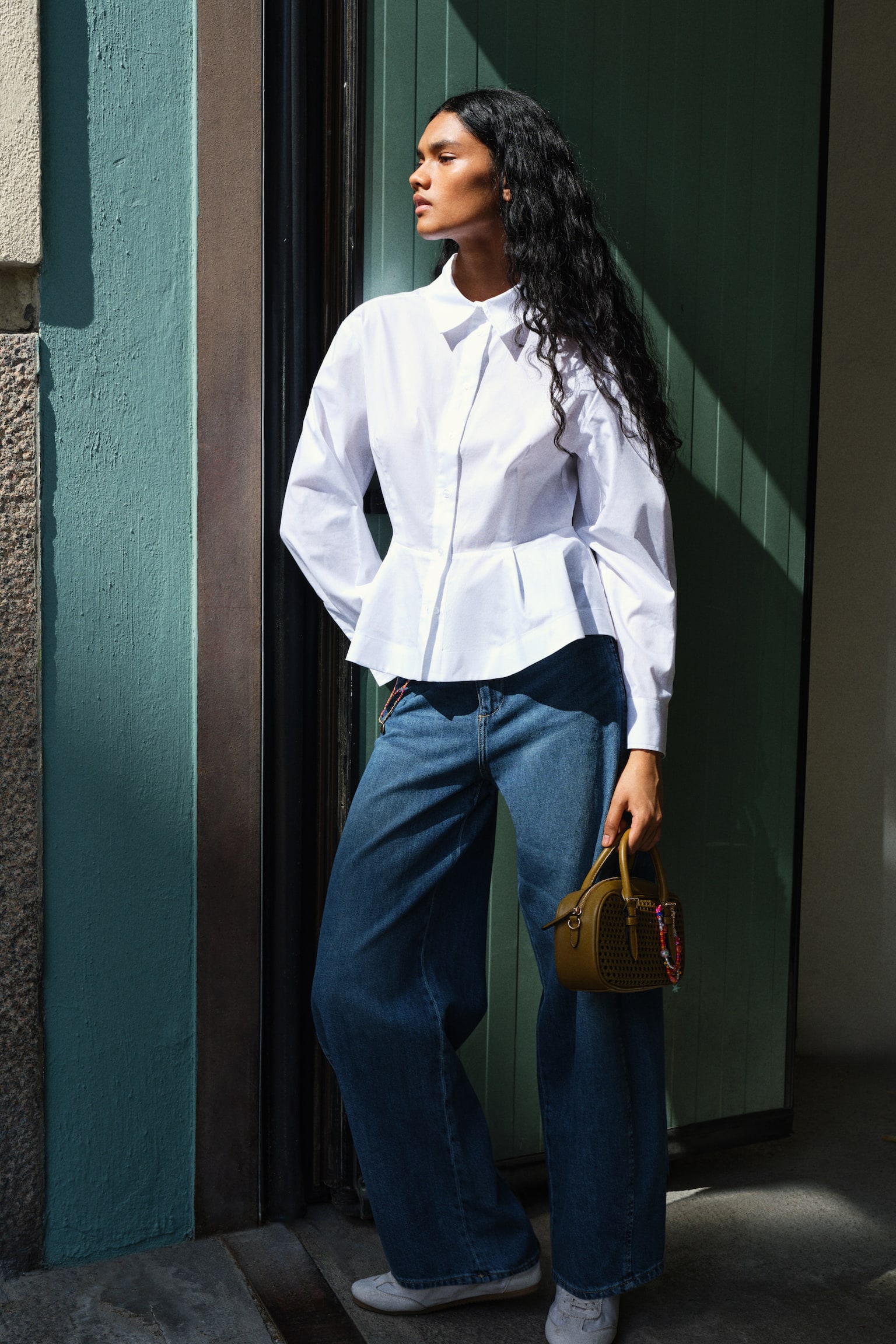 Balloon High Waist Jeans - Azul denim/Azul denim claro - 1