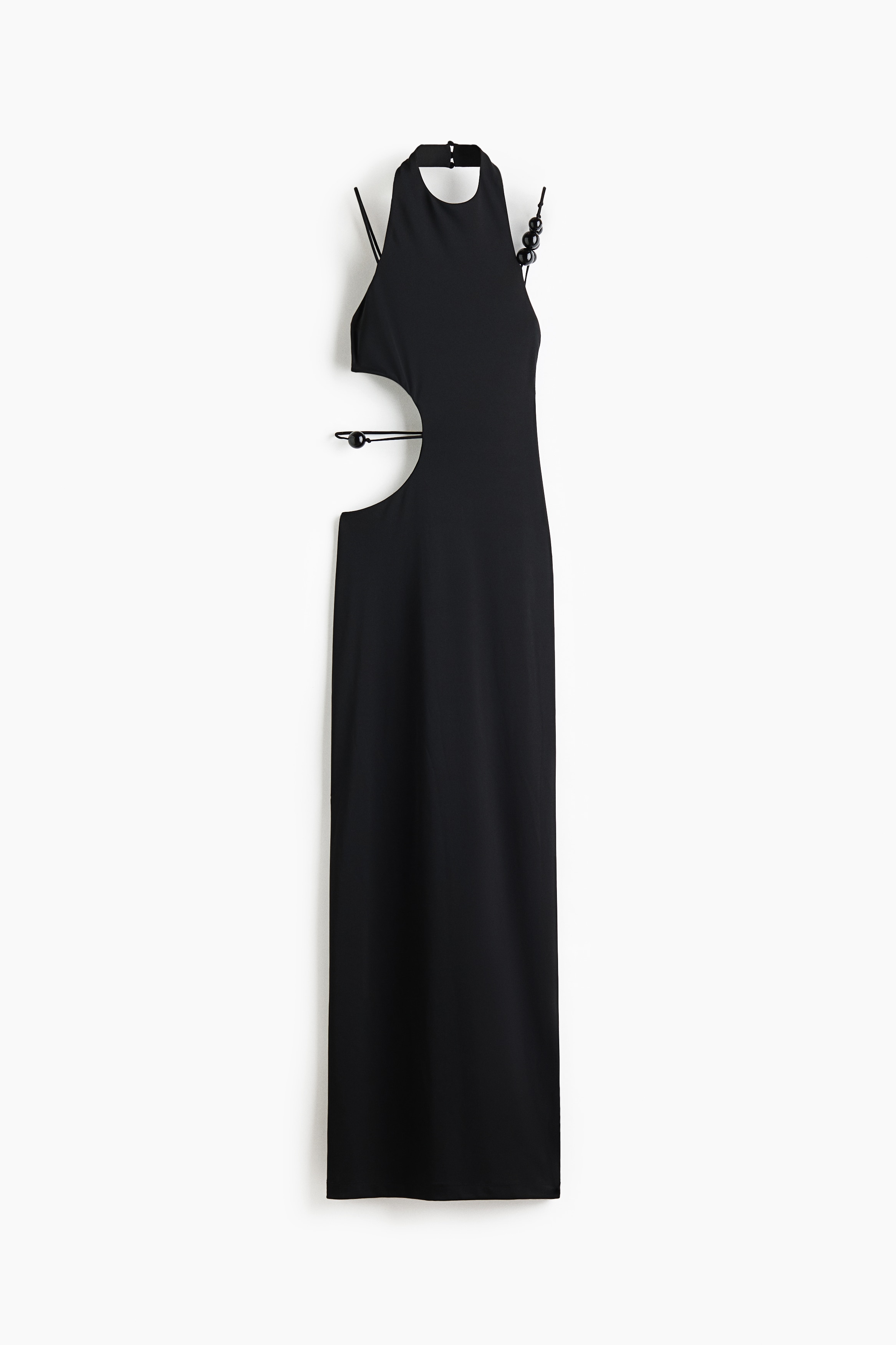 Beaded cut-out dress - Black