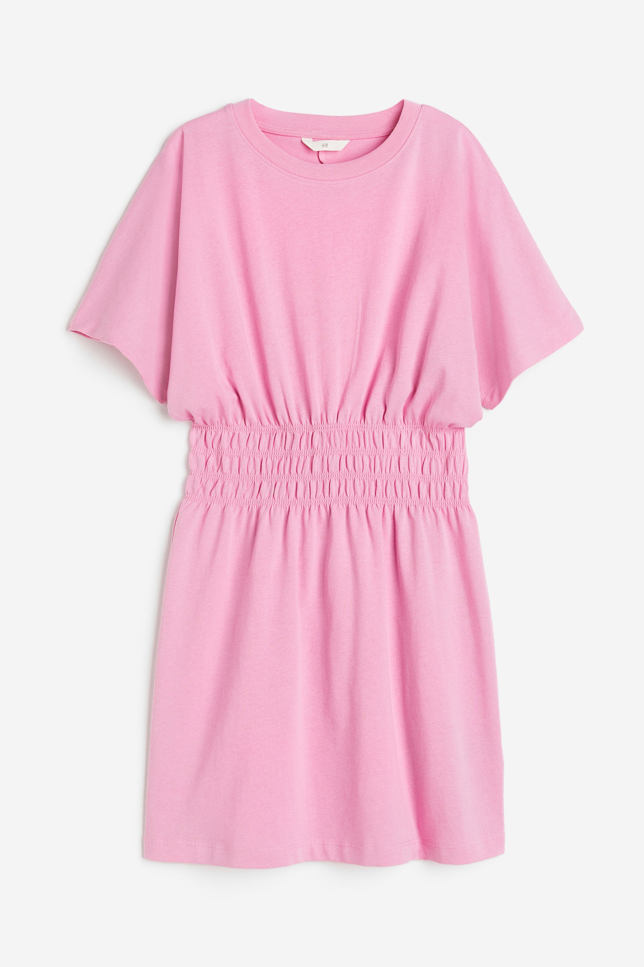 Smock-waist T-shirt Dress