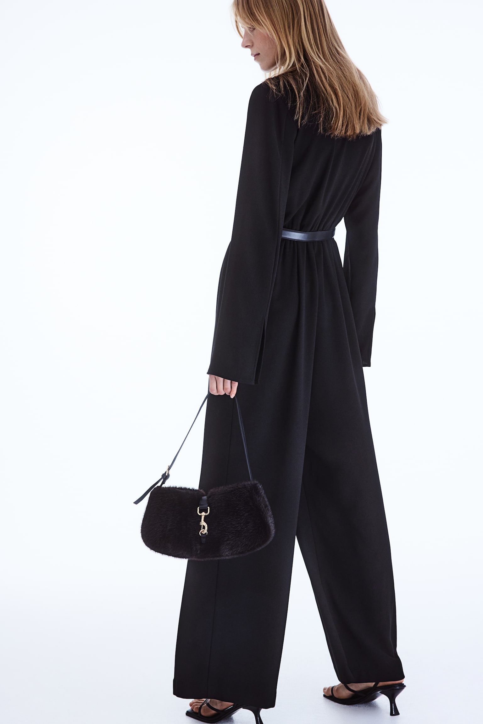 Belted jumpsuit - Black - 6