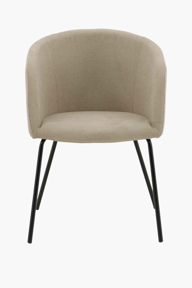 Berit Stuhl - Leinen, Beige/Samt, Beige - 1