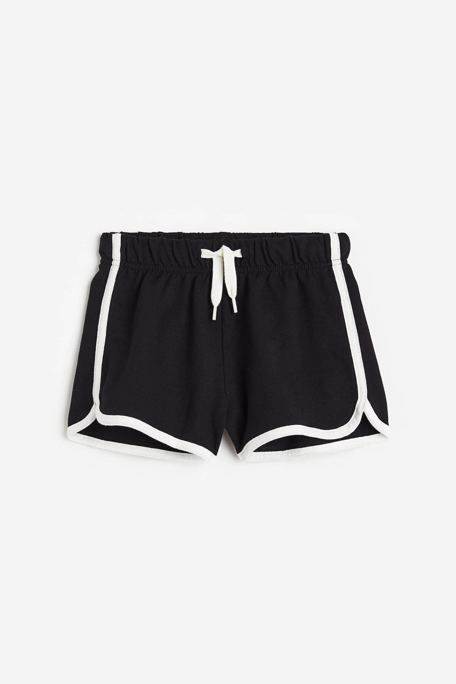 Cotton sweatshorts - Black/Grey marl - 1