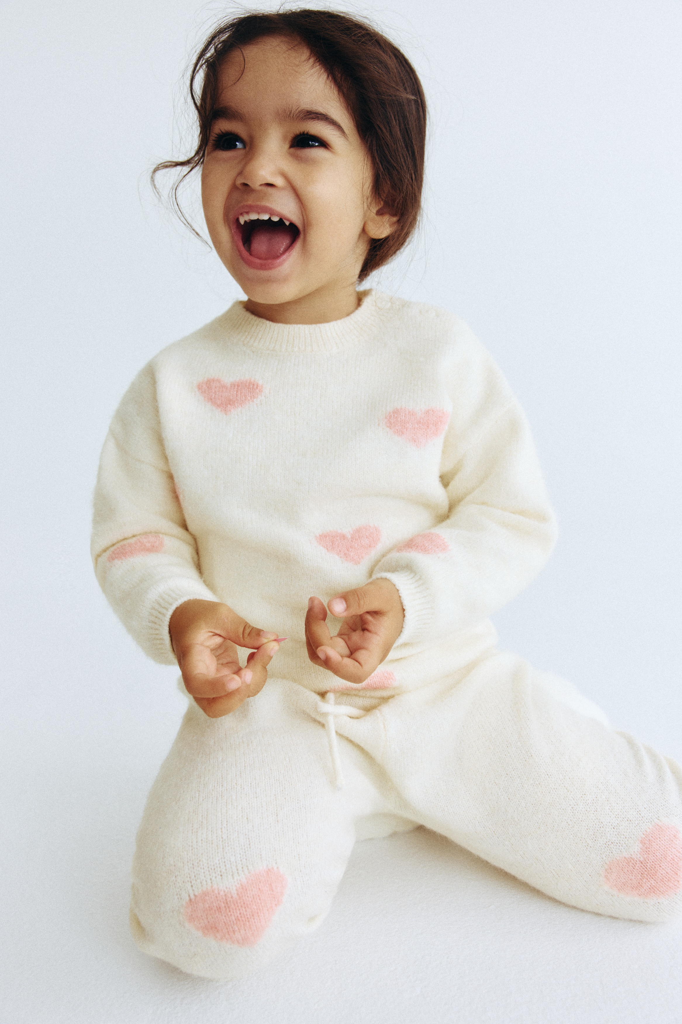 H & M - ニット2アイテムセット - ベージュ