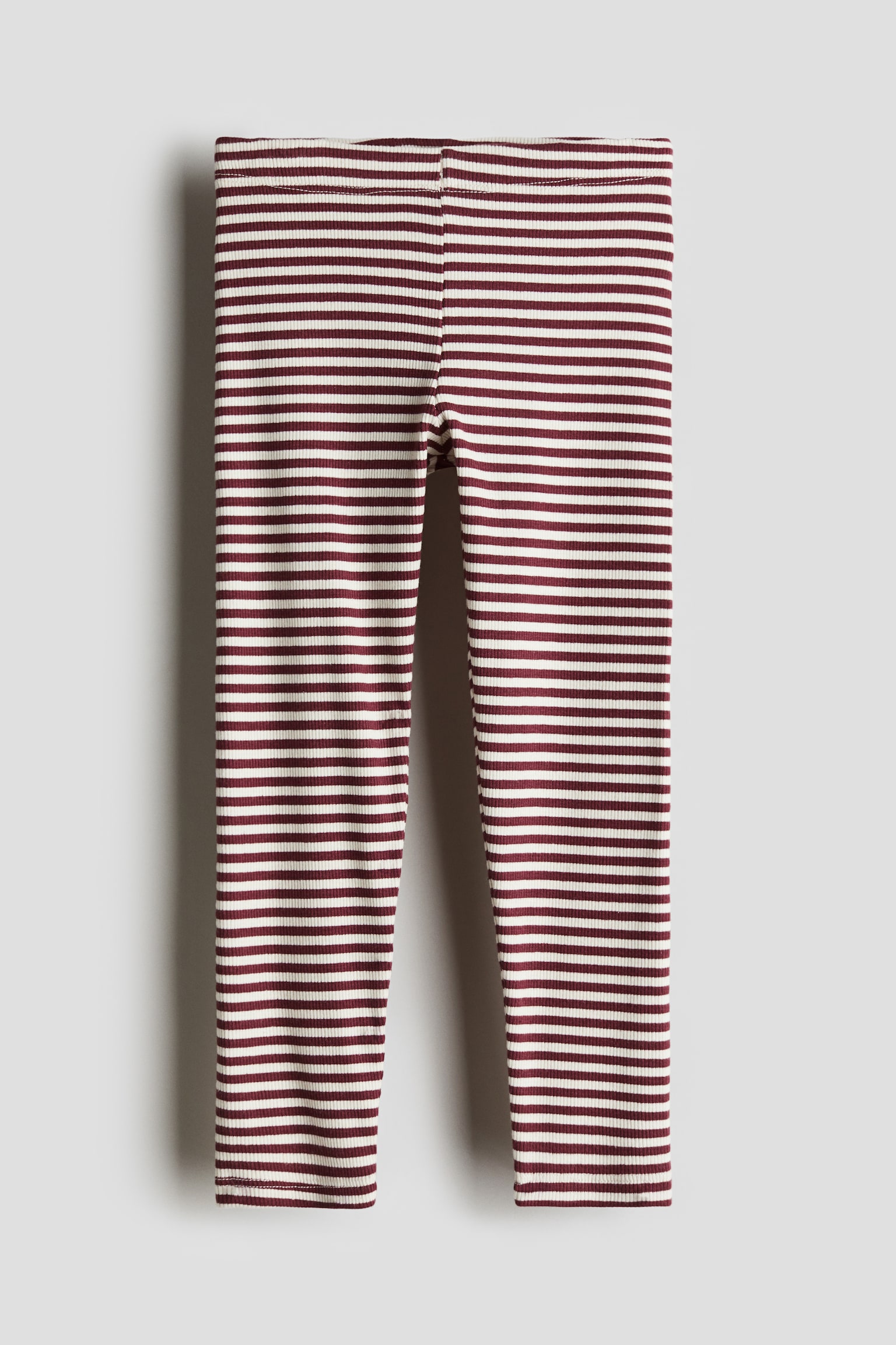 Ribbed jersey leggings - Dark red/Striped/Dark dusty pink/Black/Striped/Dusty pink/Black/Red/Light beige marl/Pink/Steel blue - 1