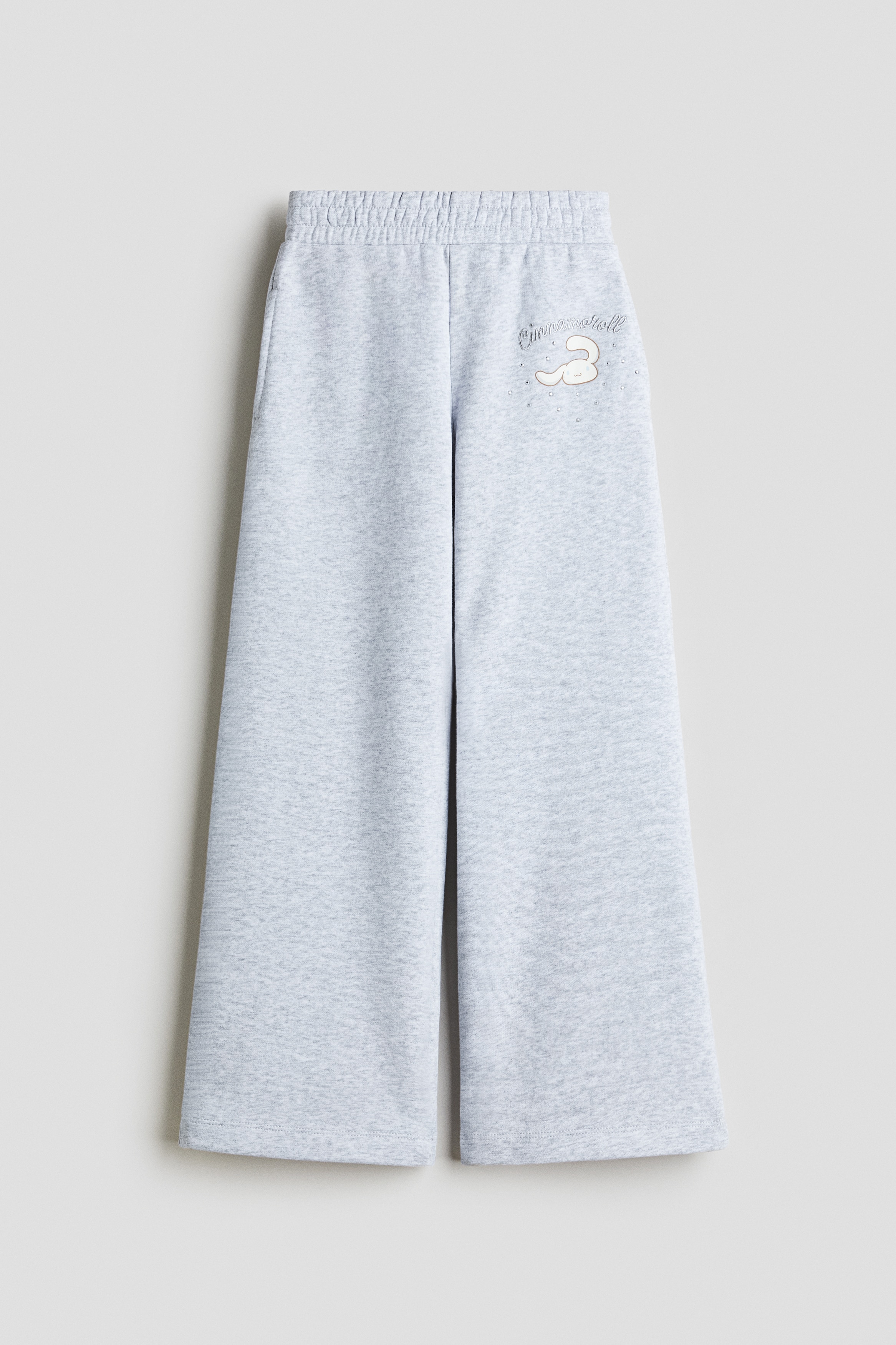 Joggers met geruwde binnenkant - Grijs gemêleerd/Cinnamoroll/Roomwit/Snoopy/Paars/SmileyWorld®