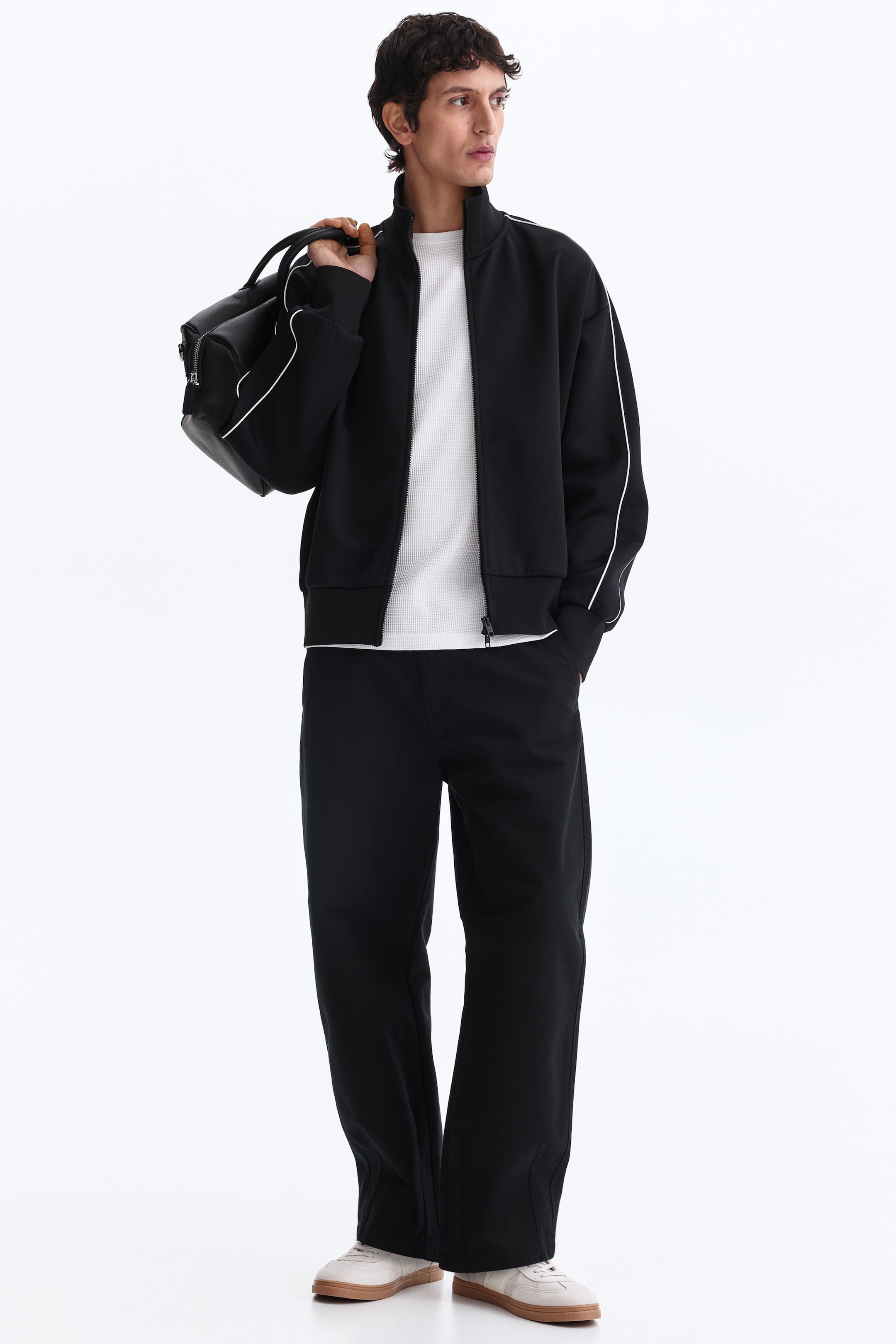 Grotere afbeelding bekijken: Trackjacket - Loose Fit - Zwart - HEREN | H&M NL 1