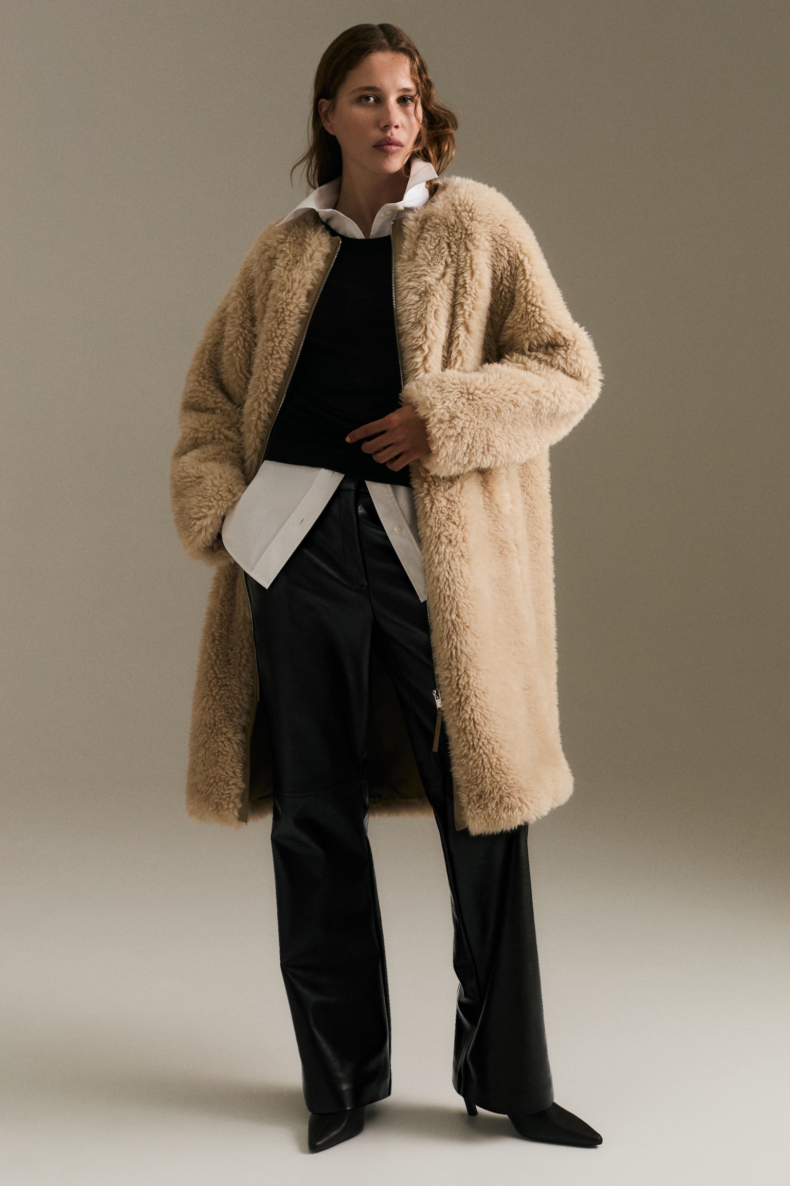 Bootcut trousers - Dark brown/Black/Brown - 3