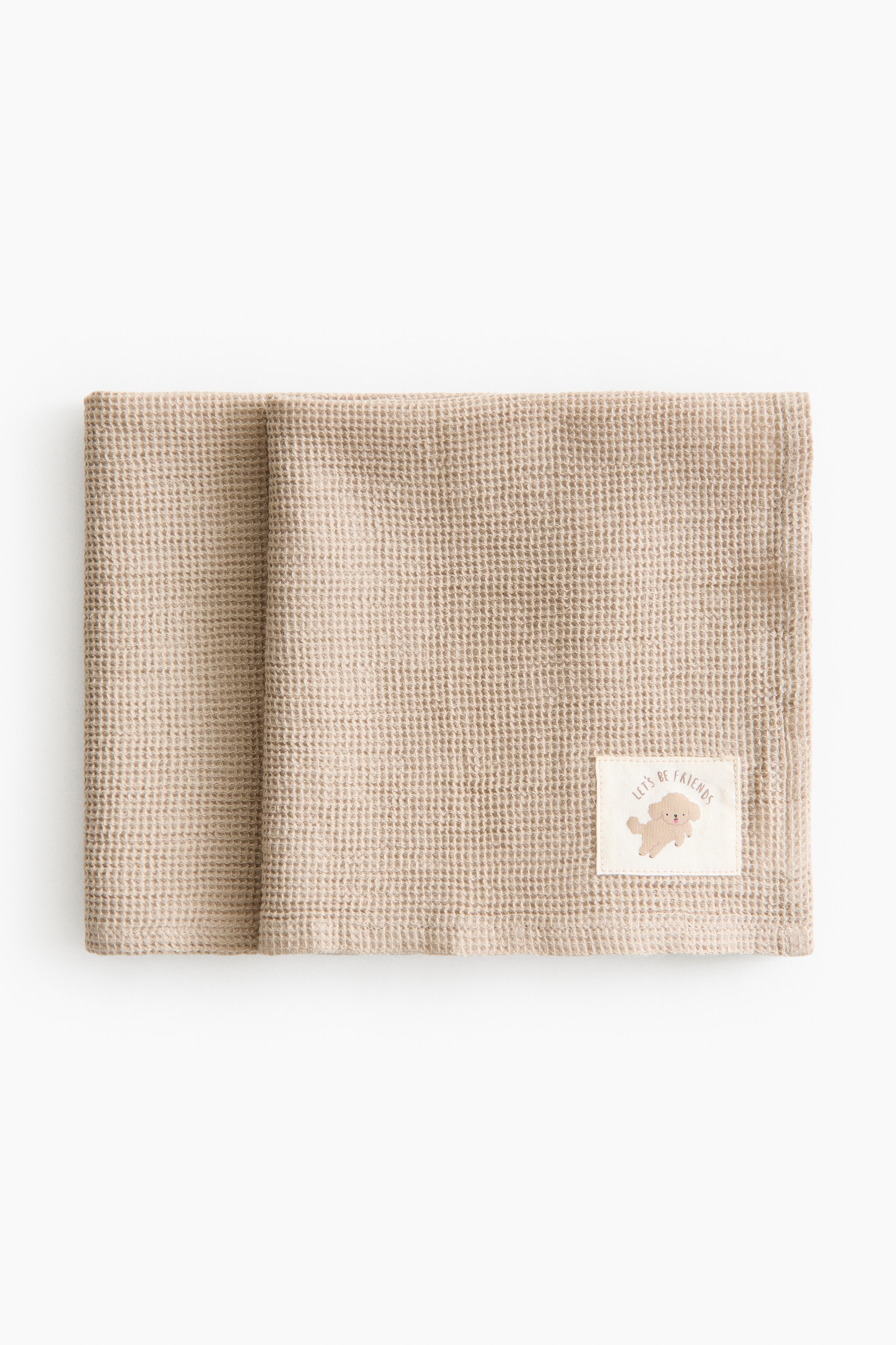 Bavlněná plenka s vaflovou texturou 2 kusy - Béžová/Kouřově zelená