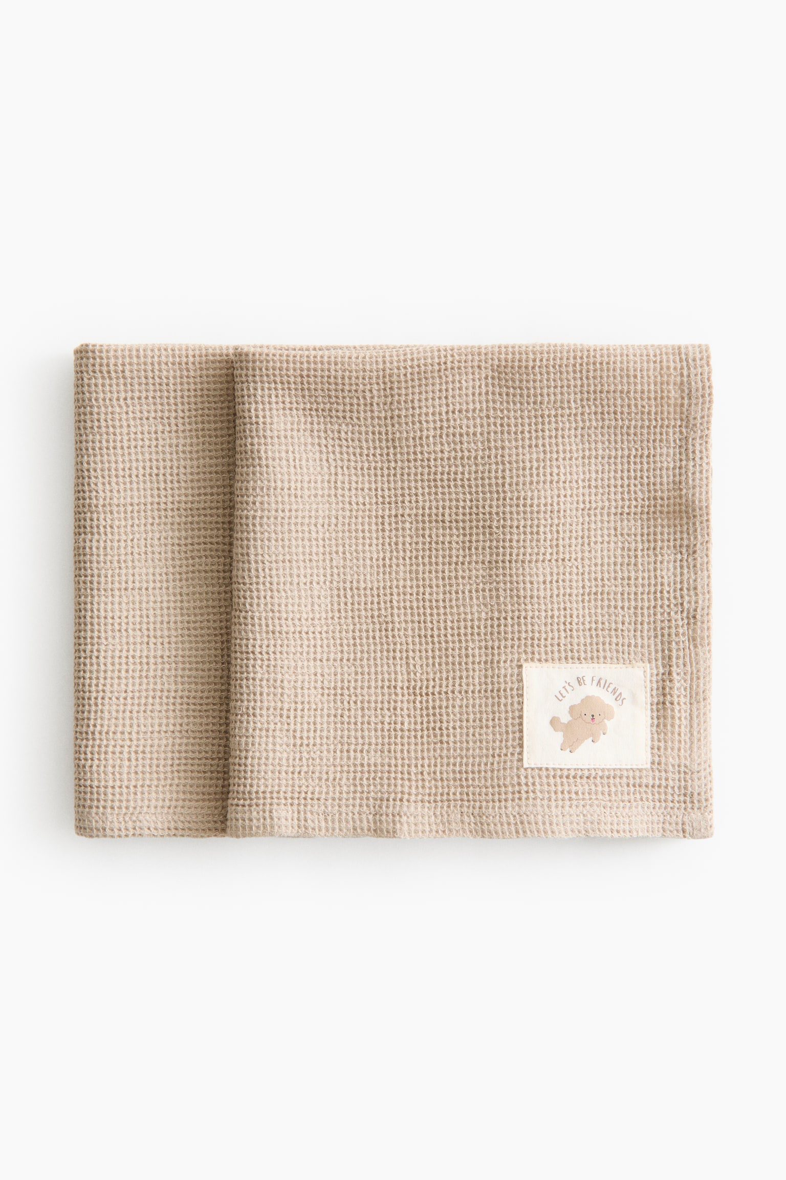 2-pack waffled cotton cloths - Bej/Verde-prăfuit - 1