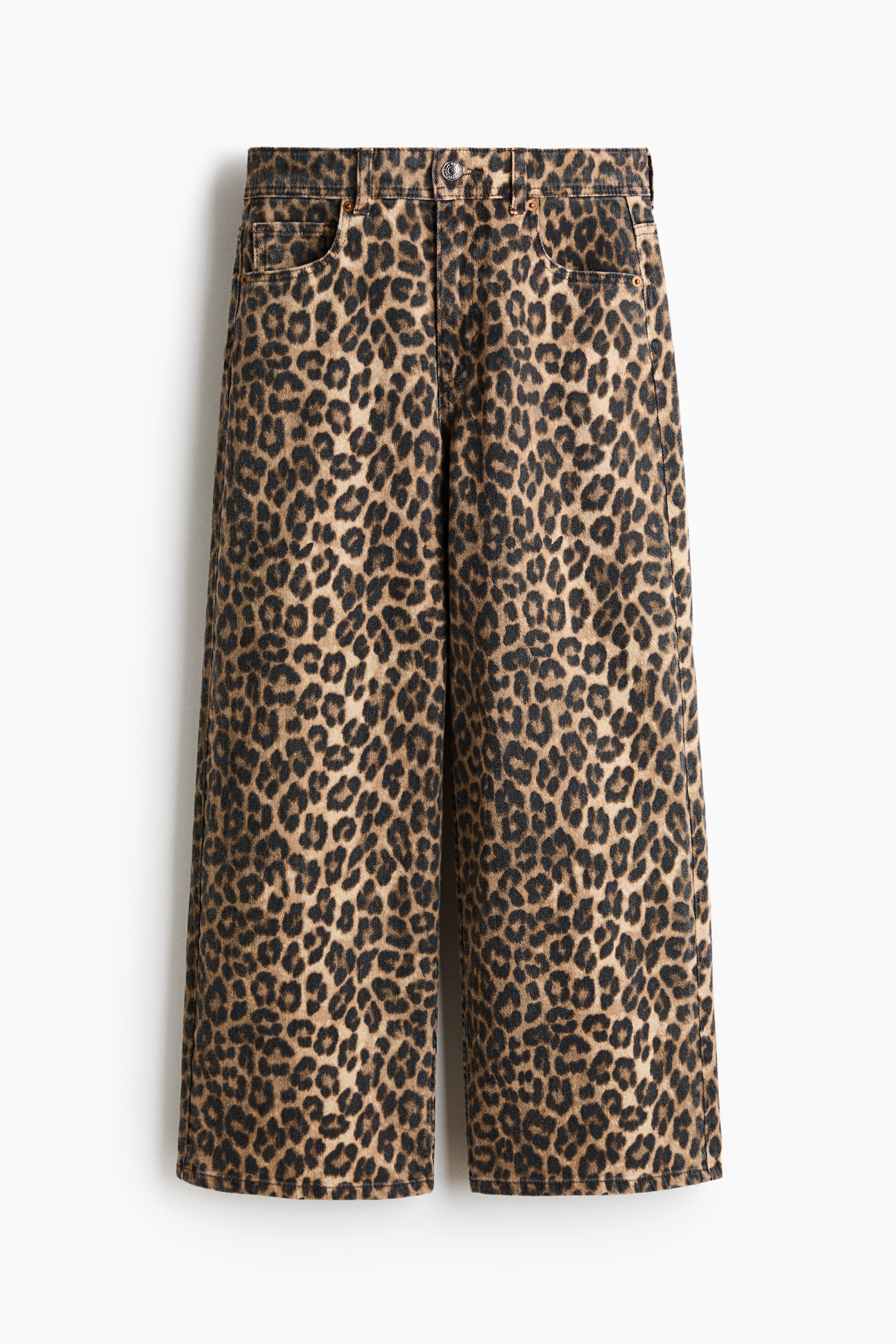 Wide High Waist Ankle Jeans