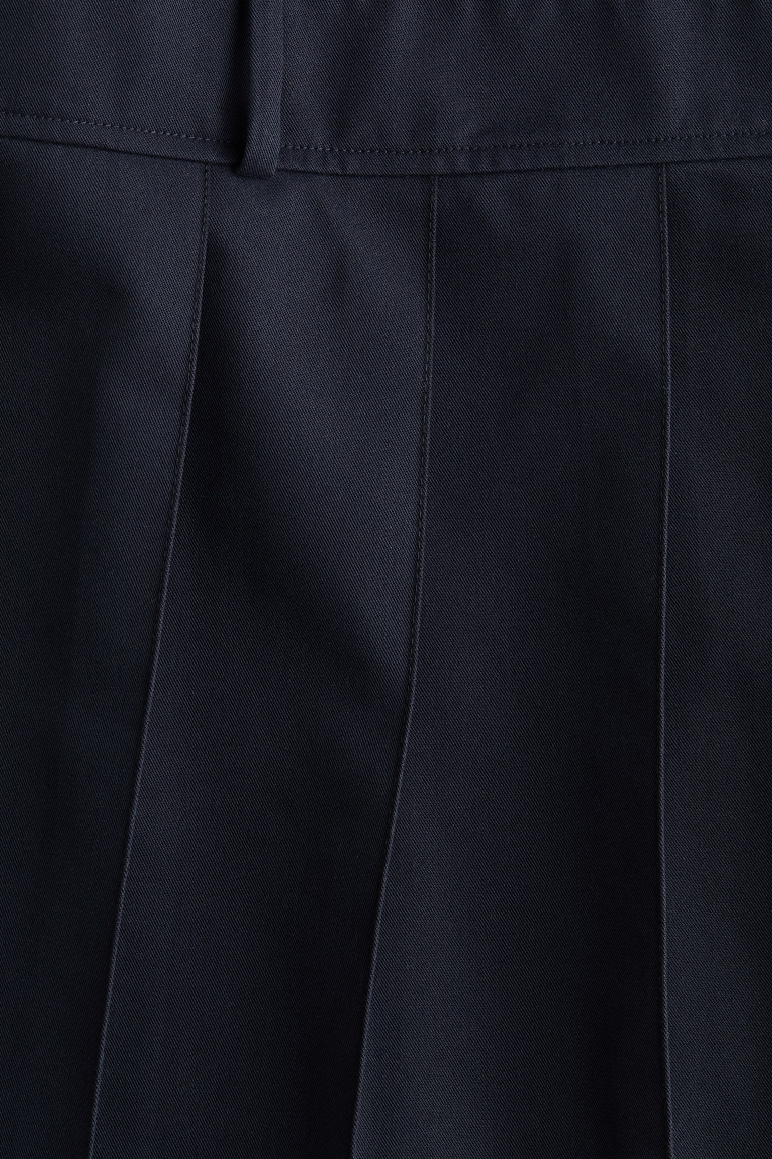 Pleated-Skirt Dress - Navy blue/Beige - 4