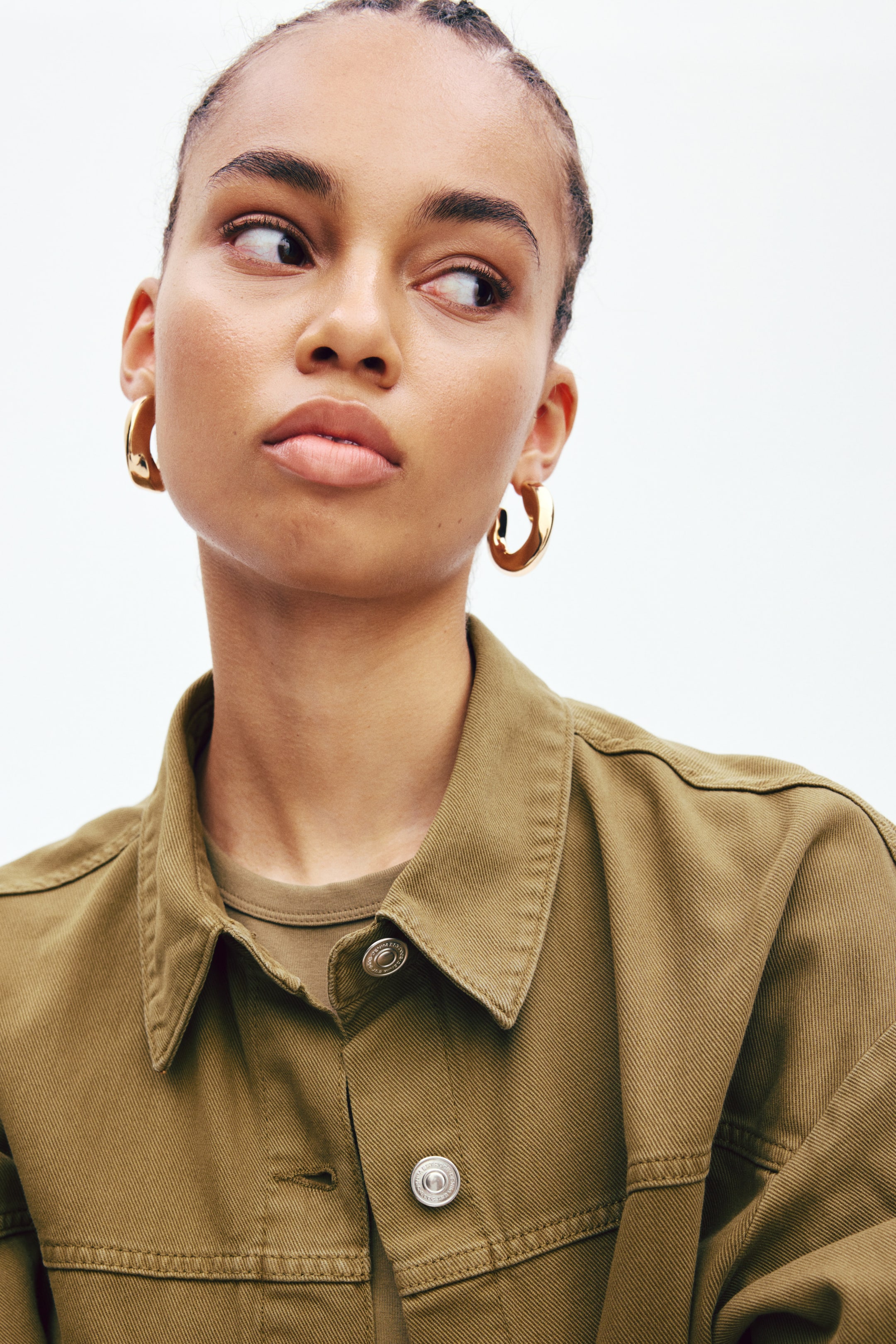 Женские куртки H&M Twill Shacket — фото 4
