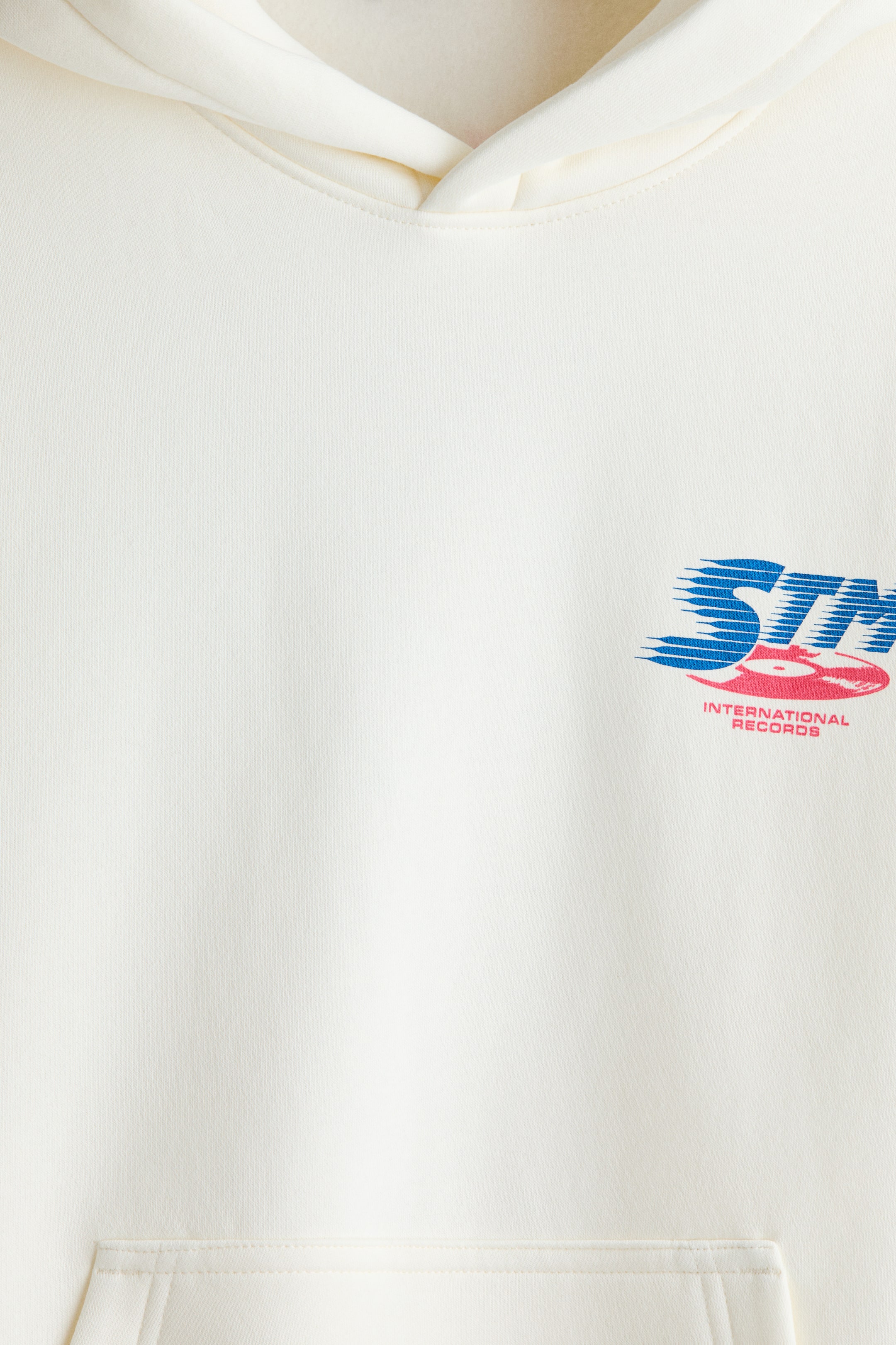 이미지 확대 보기: Relaxed Fit Printed hoodie - White/STM - Men | H&M KR 7