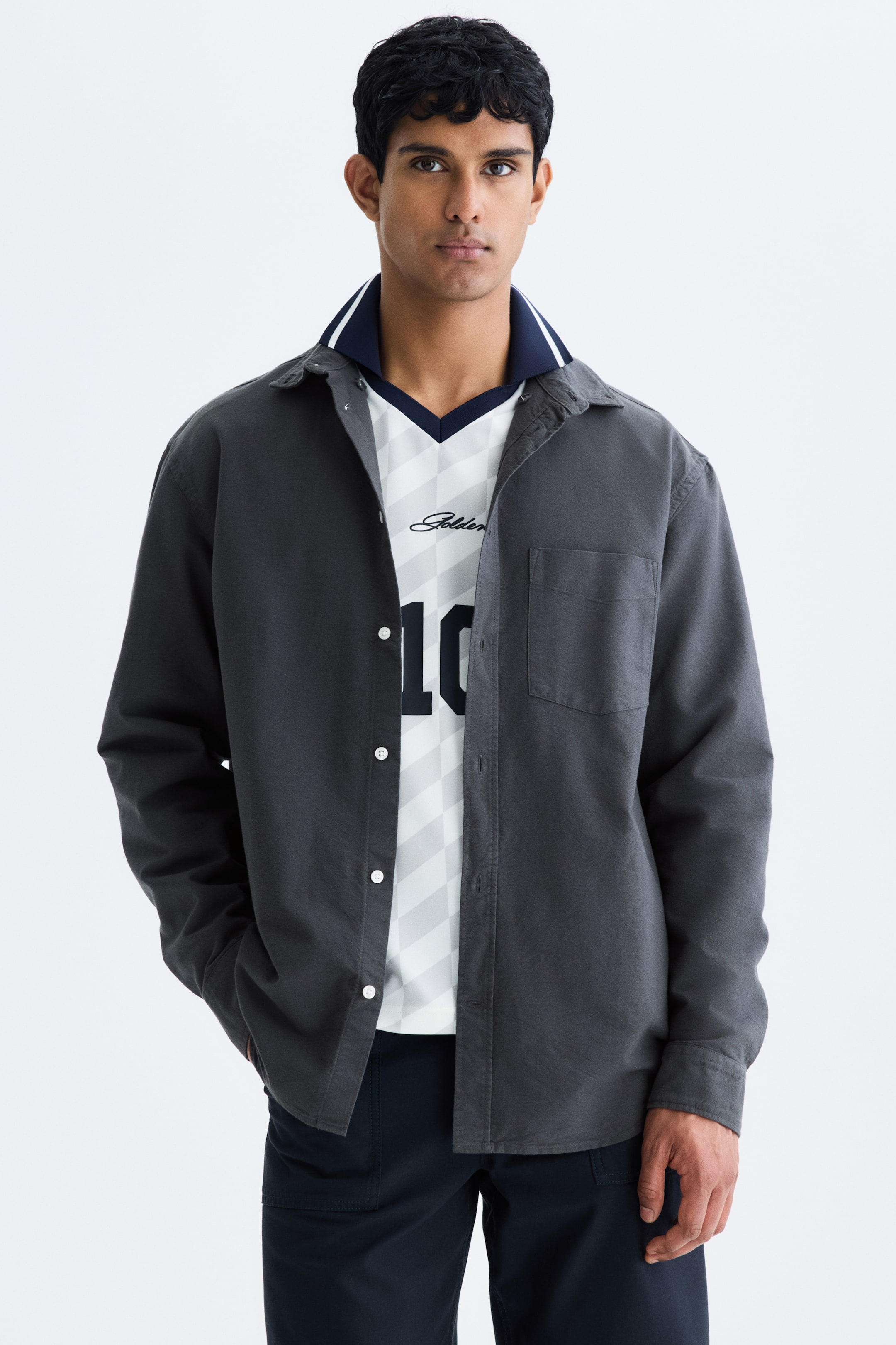 Agrandir l'image: Chemise Oxford Regular Fit - Gris foncé - HOMME | H&M FR 1