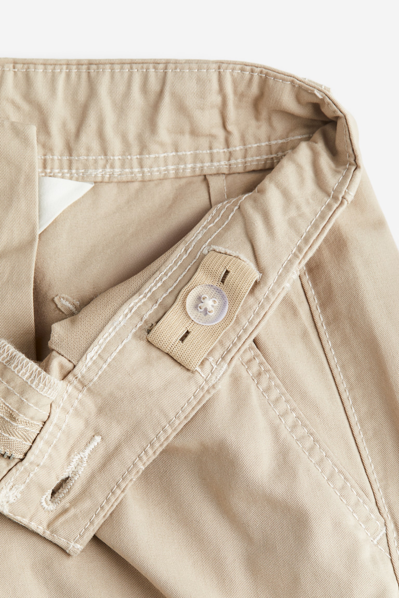 Cotton Cargo Pants - Beige/Black/Dark beige/Dark khaki green/Cream - 6