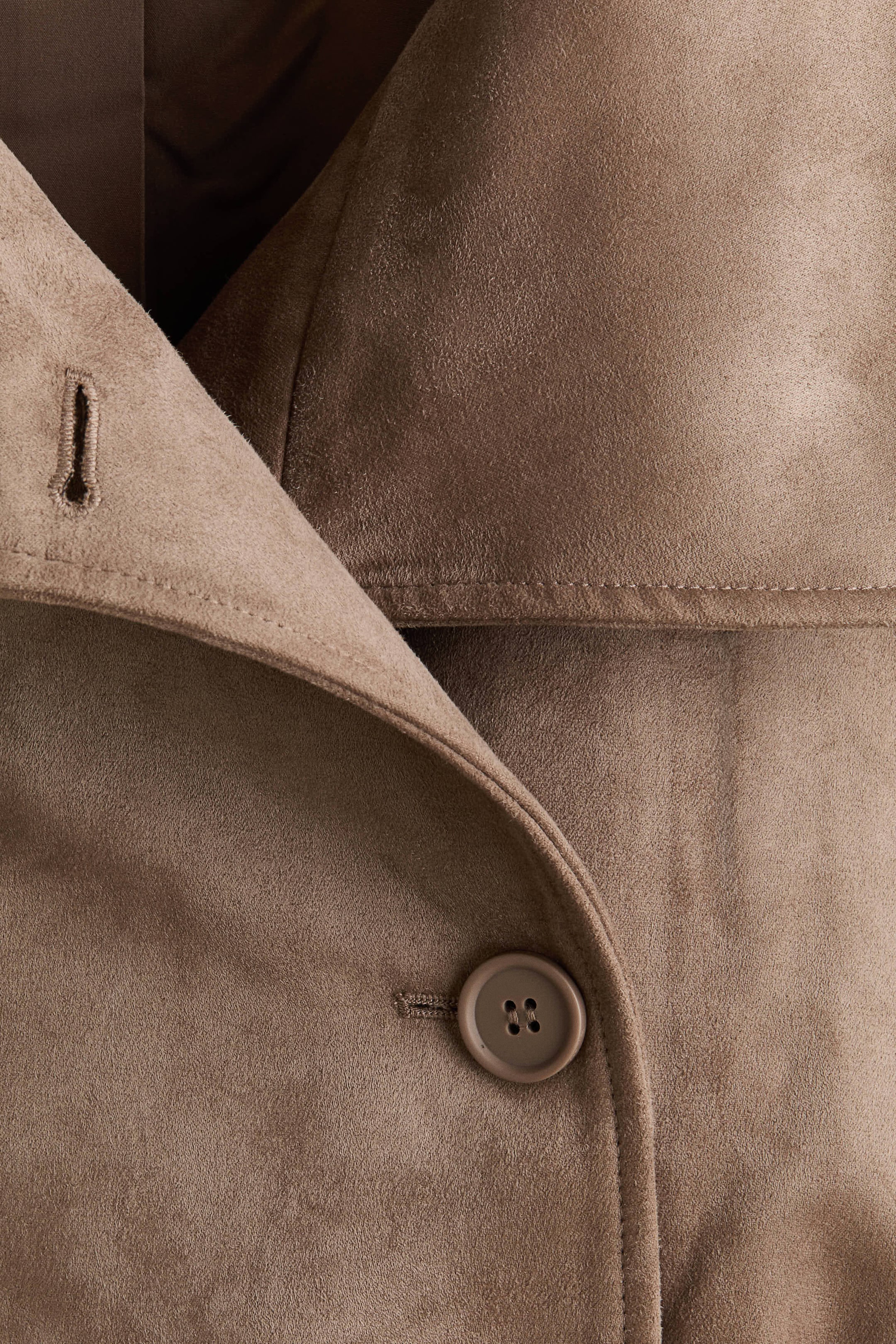 Женские куртки H&M Double-Breasted Funnel-Collar Jacket — фото 9
