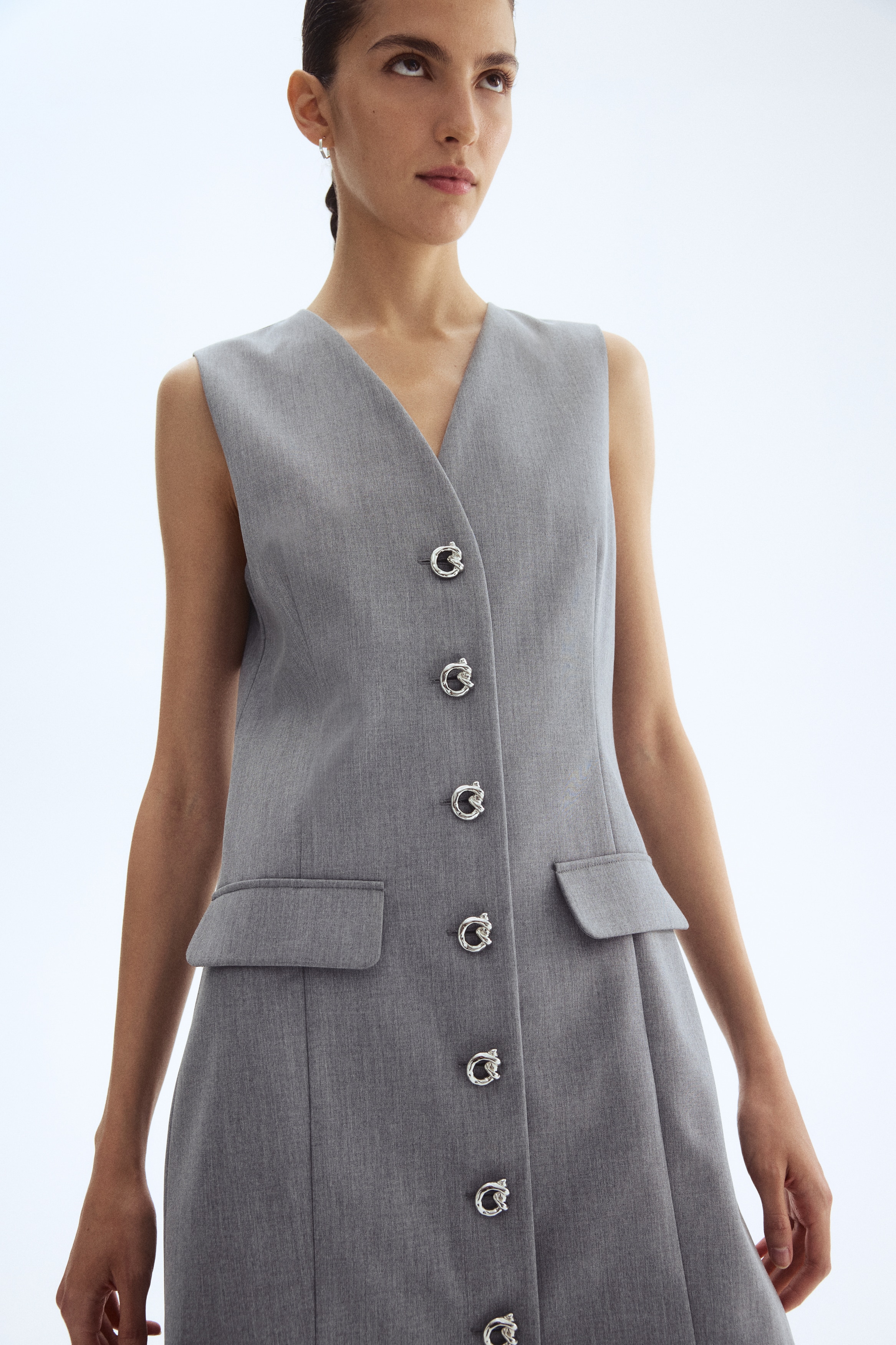 Button-front dress