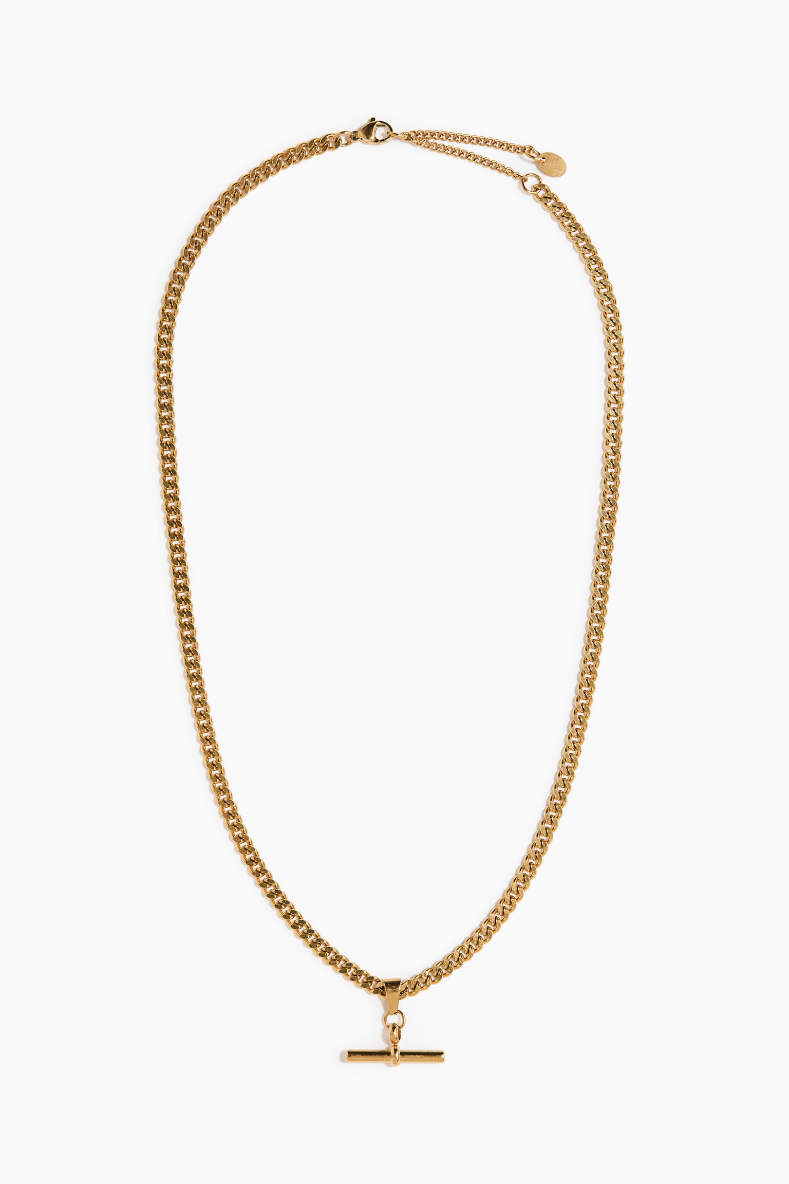 Waterproof T-bar necklace - Gold-coloured - 2