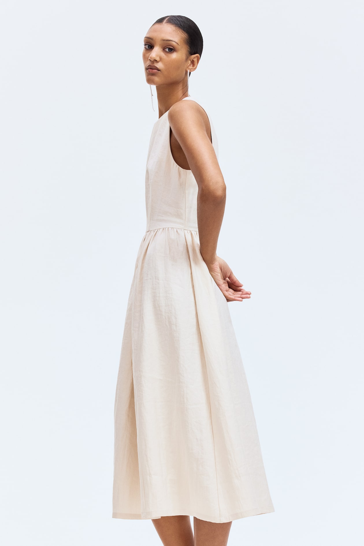 Sleeveless Twill Dress