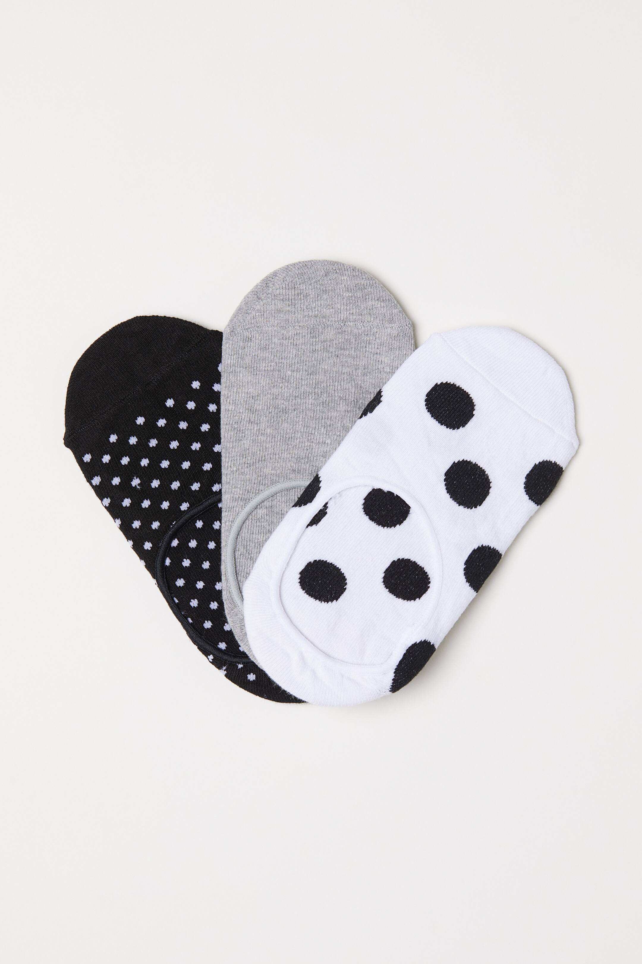 View larger image: 3-pack trainer socks - White/Spotted - Ladies | H&M 1