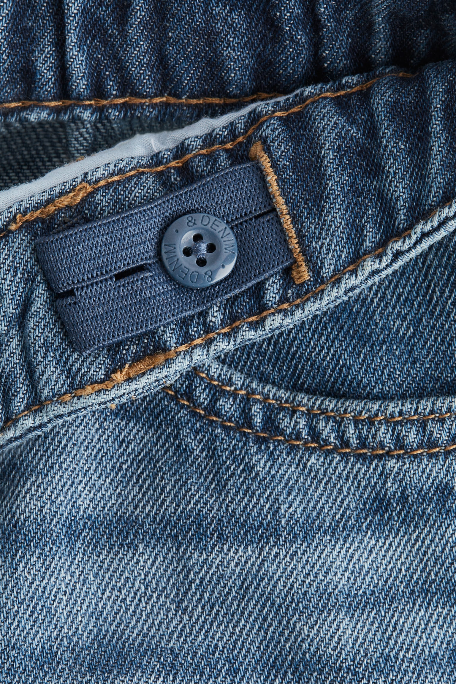 Детские джинсы H&M Loose-Fit Barrel, цвет: Джинсовый синий — фото 3