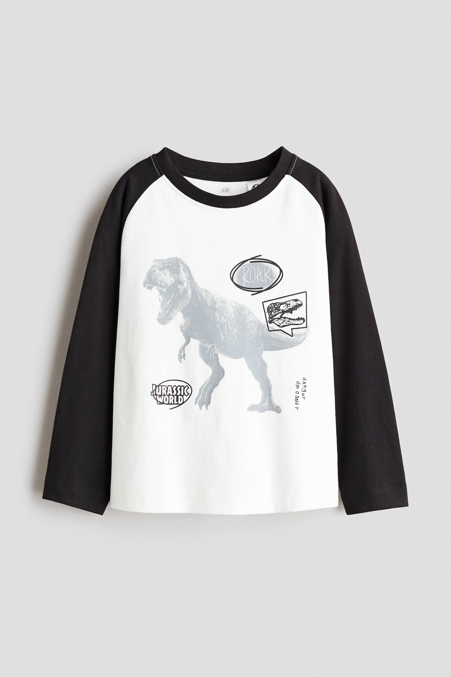 프린트 롱 슬리브 티셔츠 - 블랙/쥬라기 월드/그린/쥬라기 월드/베이지/쥬라기 월드 - 2