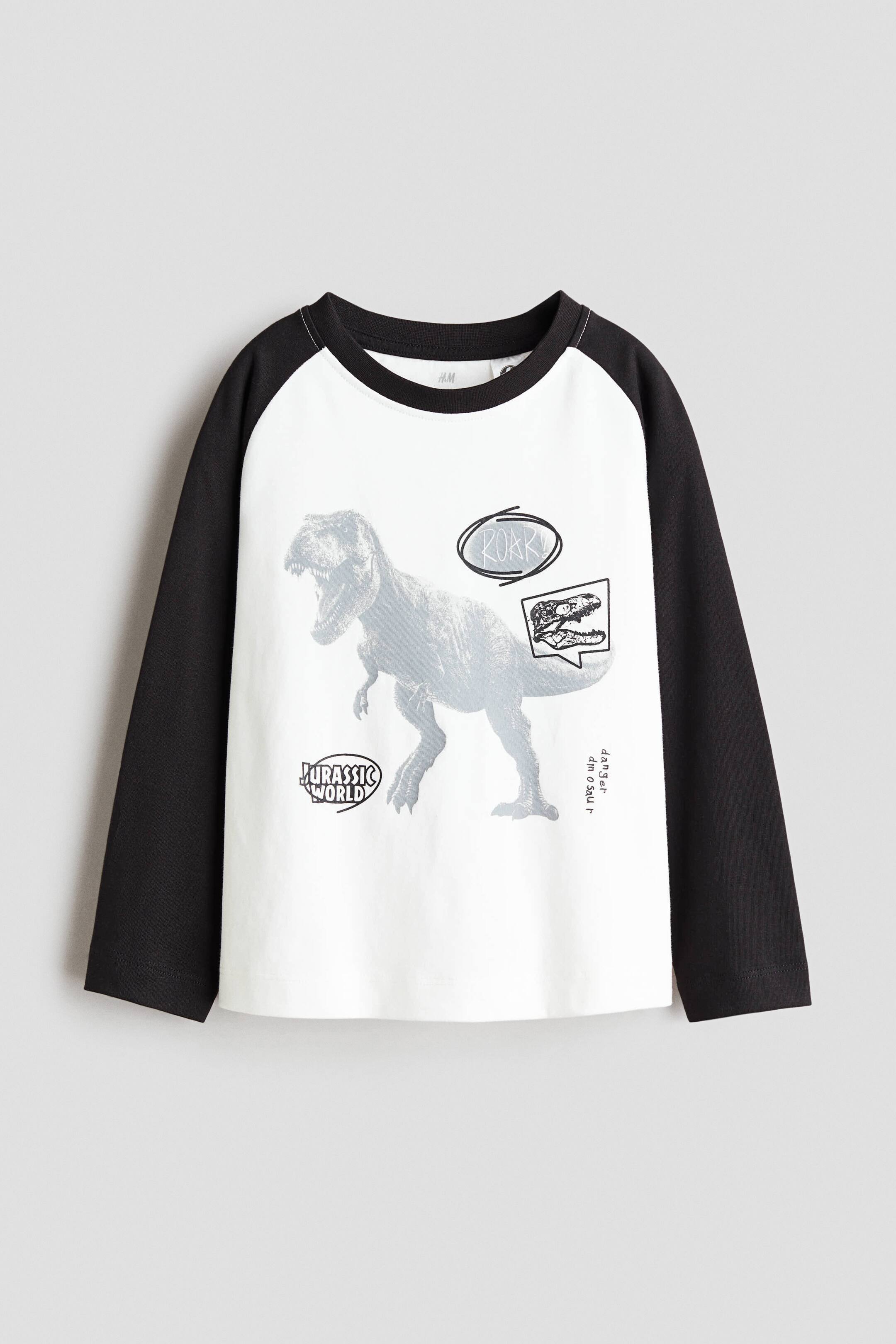 이미지 확대 보기: 프린트 롱 슬리브 티셔츠 - 블랙/쥬라기 월드 - Kids | H&M KR 5
