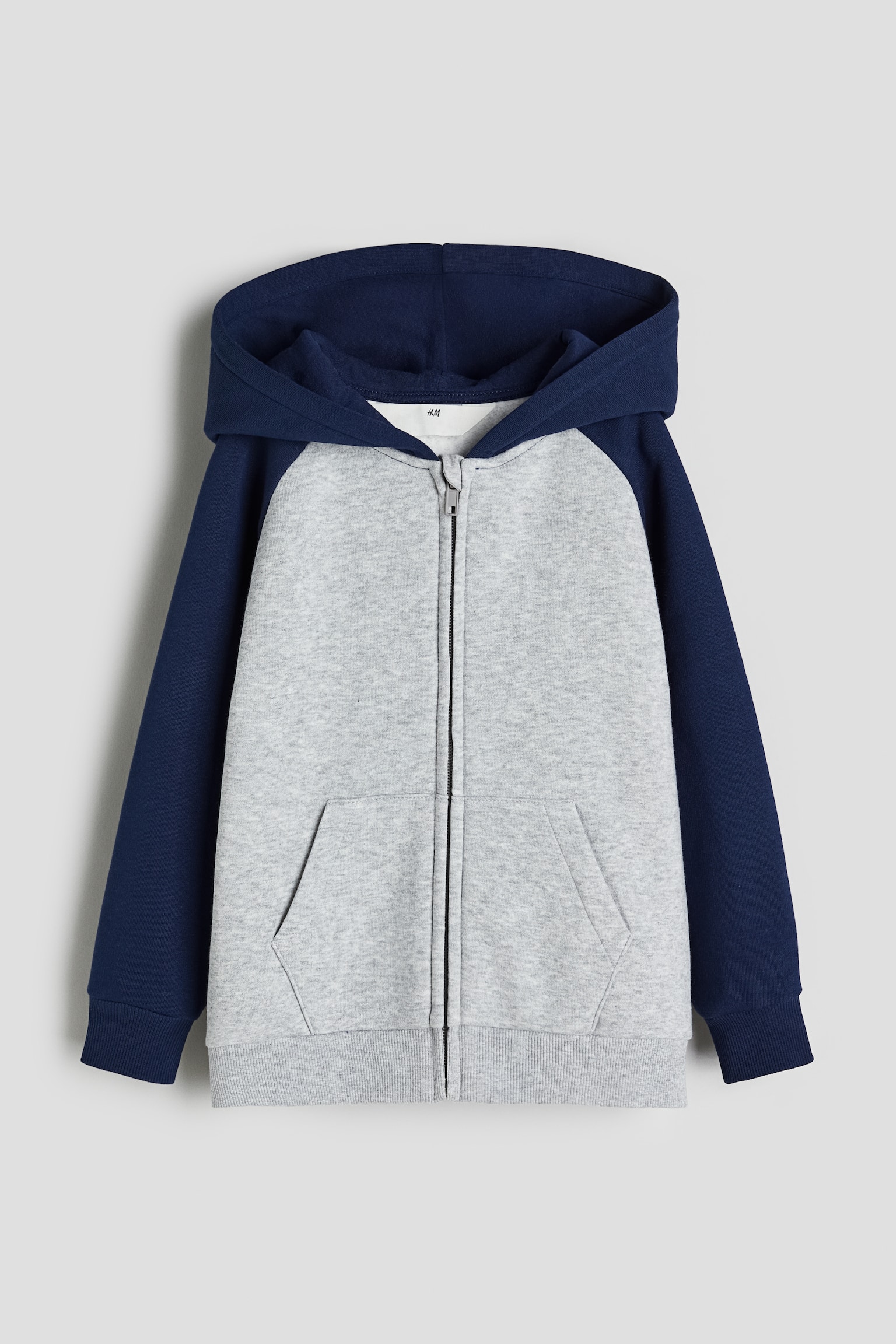 Zip Up Hoodie - Dark blue/Light grey marle/Navy blue/Light grey marle/Brown/Black/Blue/Light grey marle/Bright red - 1