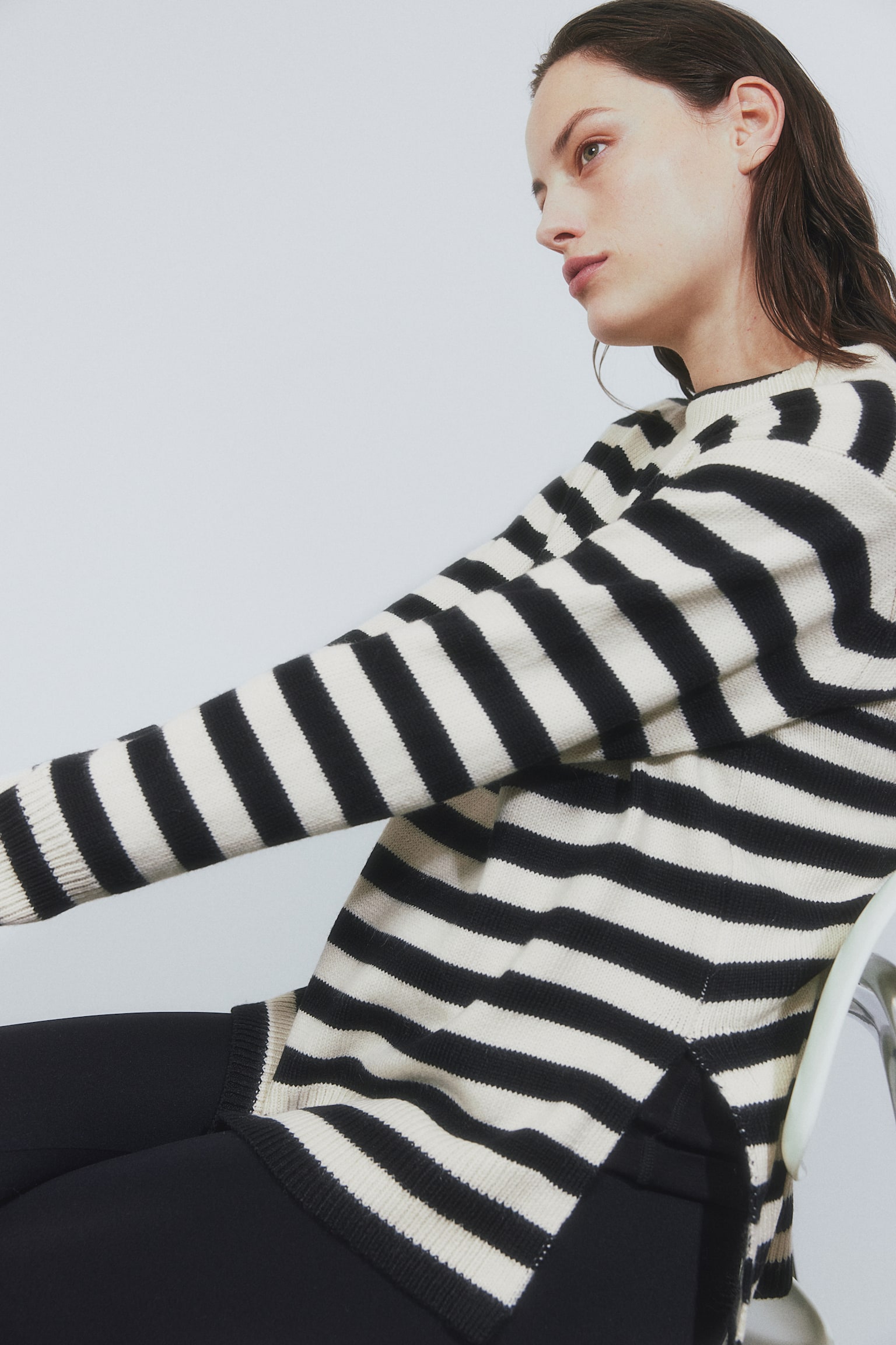 MAMA Before & After Sweater - Cream/Black stripe/Black - 5